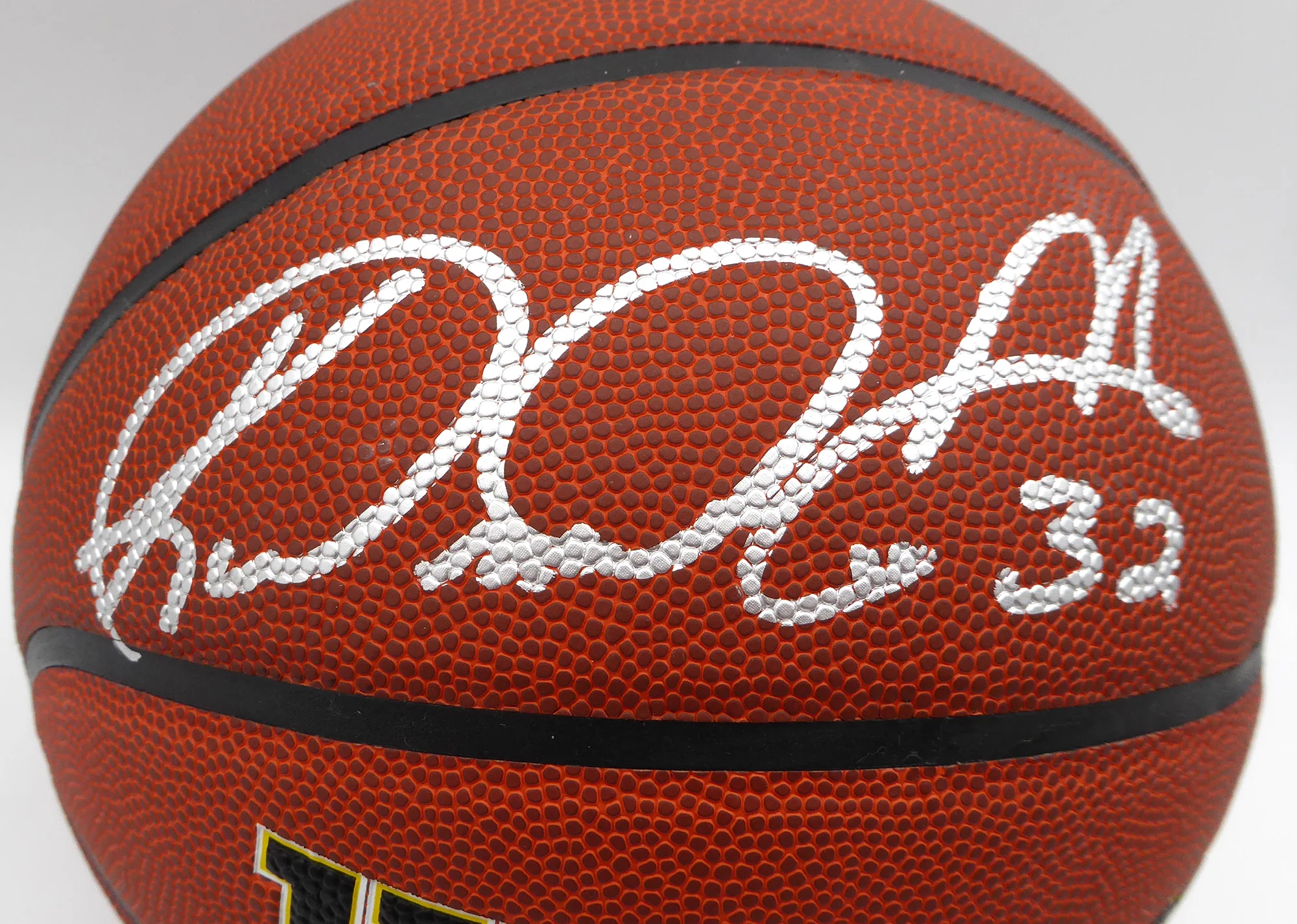 Karl Malone & John Stockton Autographed Wilson Basketball Utah Jazz (Smudged) Beckett BAS QR #1W271714 - Image 2