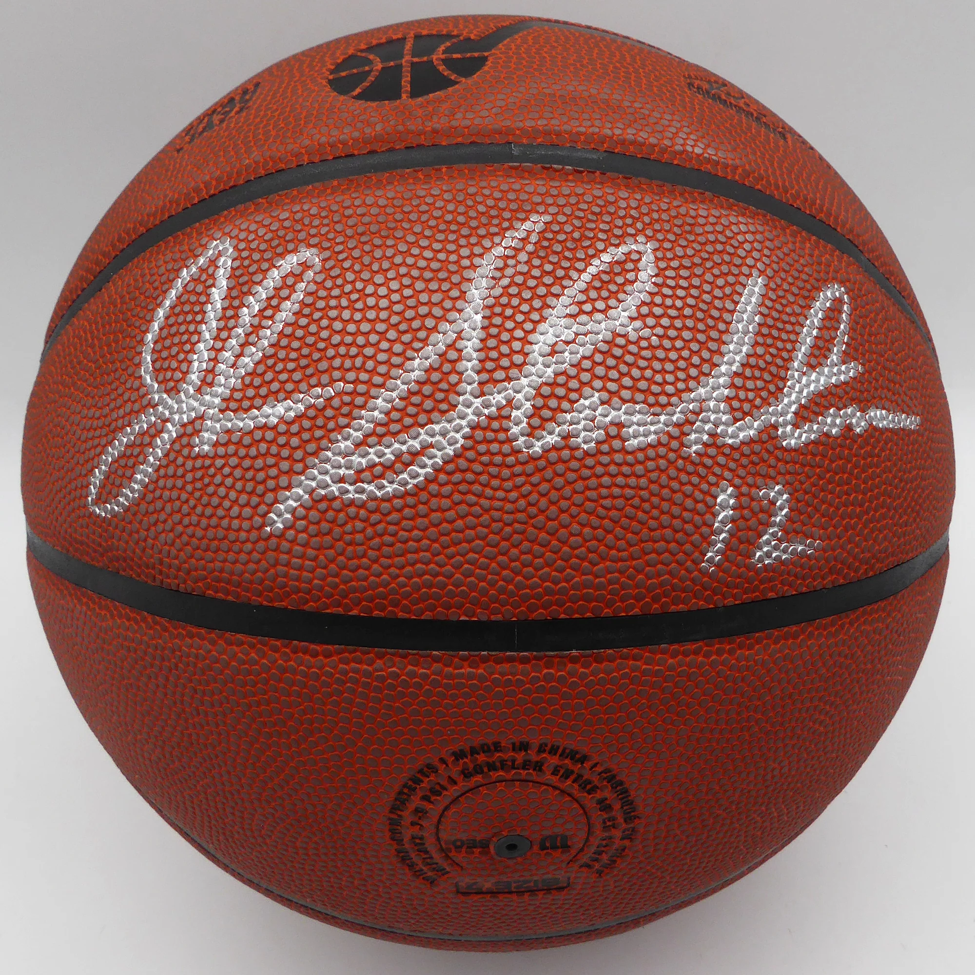 Karl Malone & John Stockton Autographed Wilson Basketball Utah Jazz (Smudged) Beckett BAS QR #1W271714 - Image 4