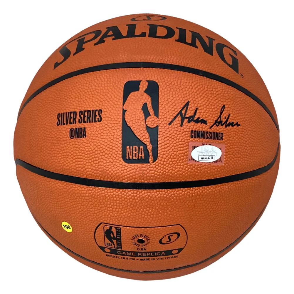 Karl Malone Utah Jazz Signed Spalding I/O NBA Basketball JSA ITP w/ Case - Image 2