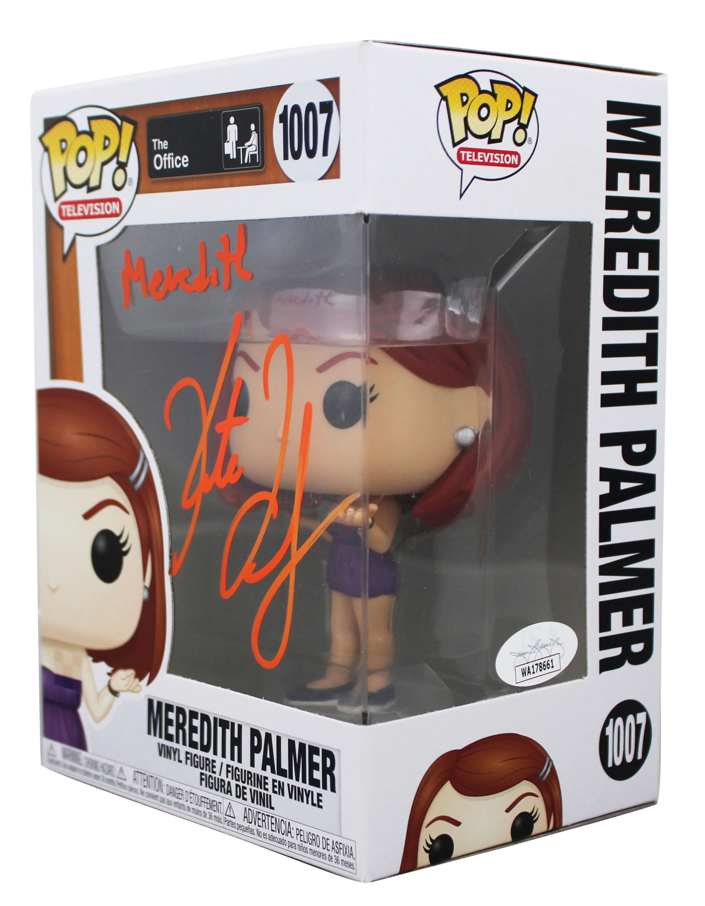 Kate Flannery The Office "Meredith" Signed #1007 Funko Pop Vinyl Figure JSA - Image 3