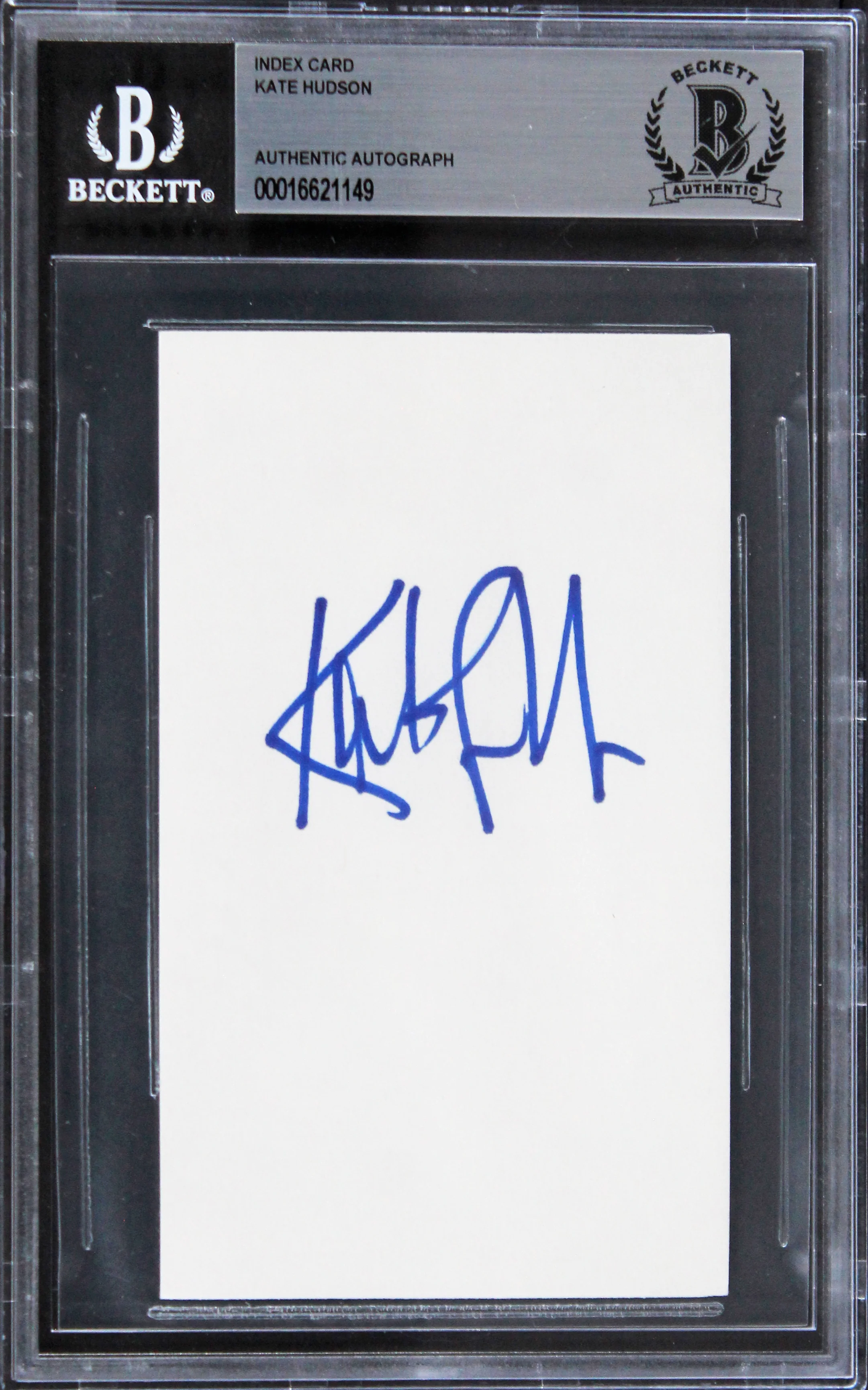 Kate Hudson Almost Famous Authentic Signed 3x5 Index Card BAS Slabbed - Image 2