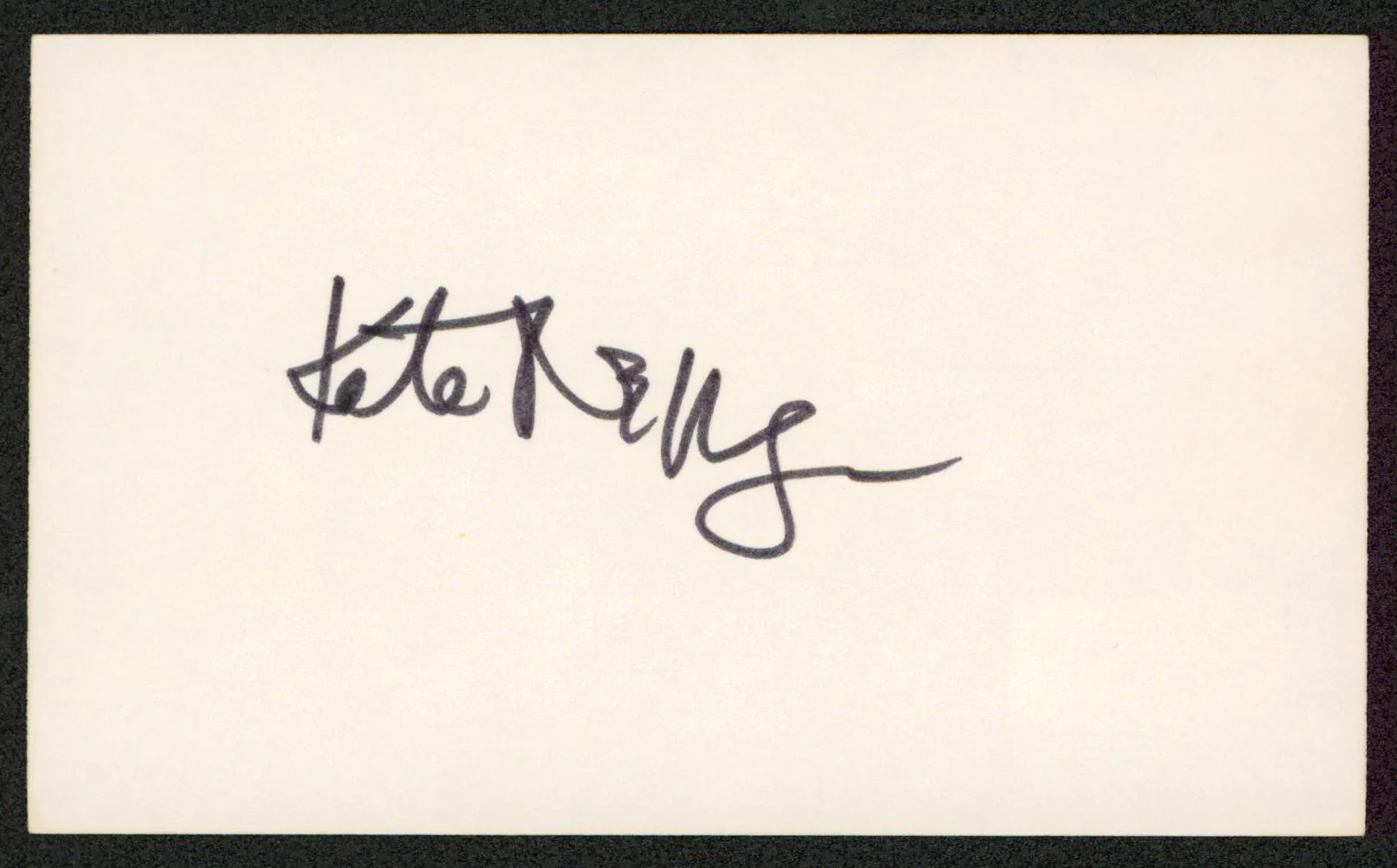 Kate Nelligan The Cider House Rules Authentic Signed 3x5 Index Card BAS #BW70028