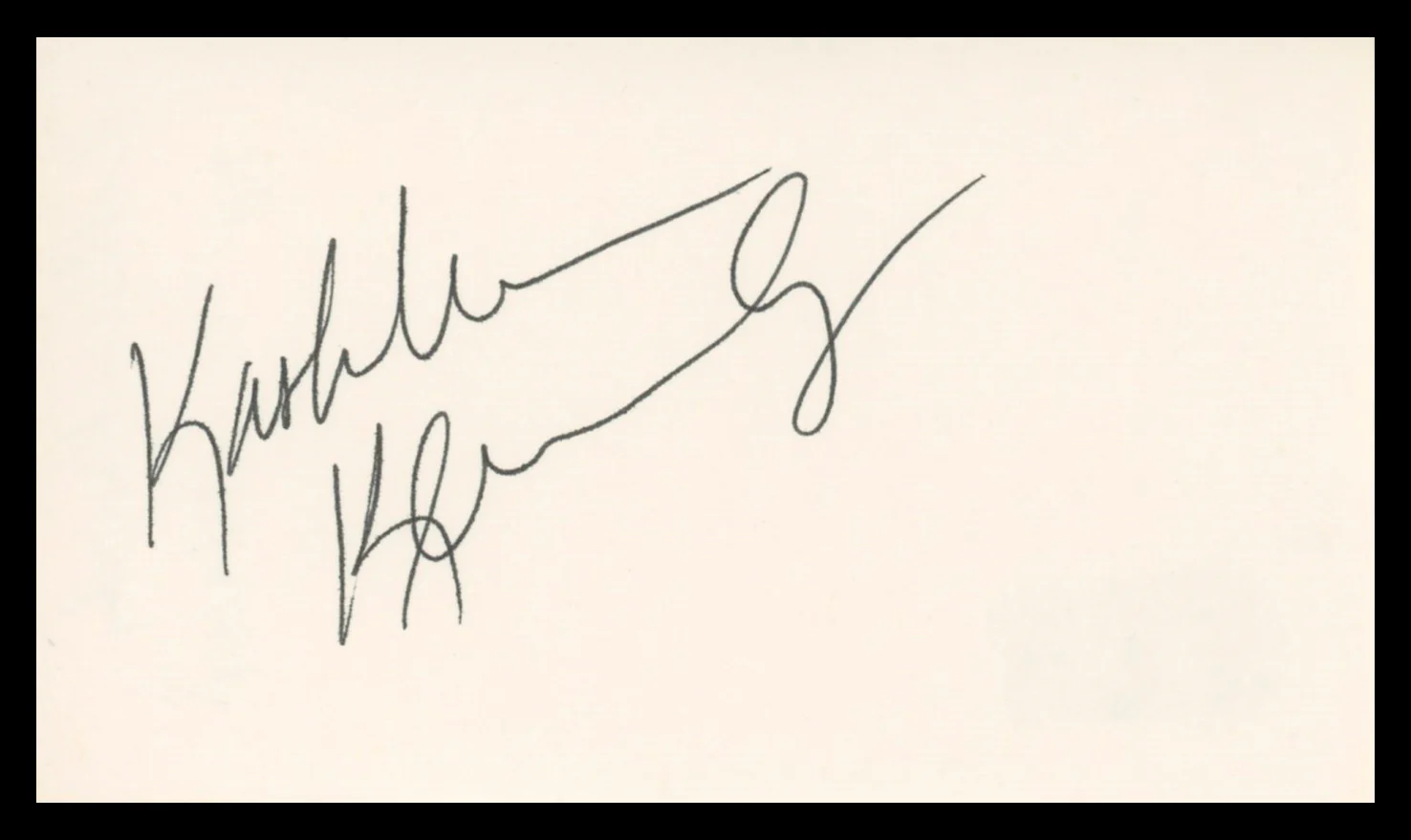 Kathleen Kennedy The Mandalorian Authentic Signed 3x5 Index Card BAS #BU64811 - Image 2