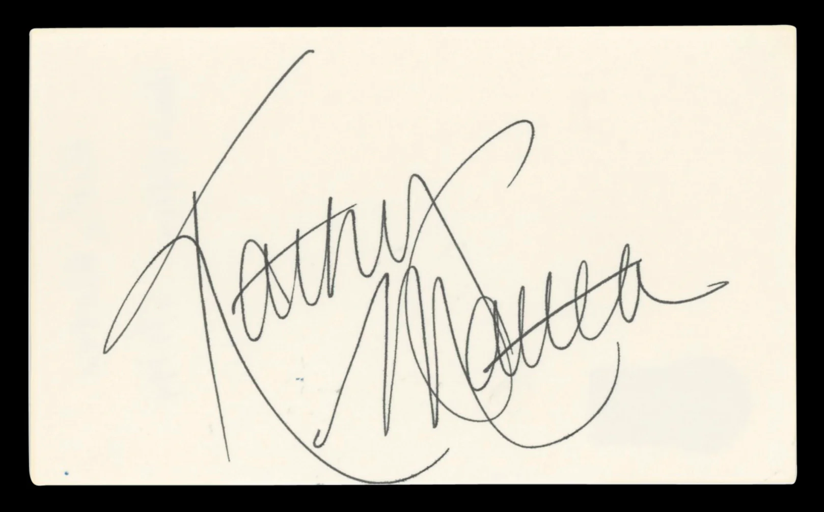 Kathy Mattea Authentic Signed 3x5 Index Card Autographed BAS #BV03103