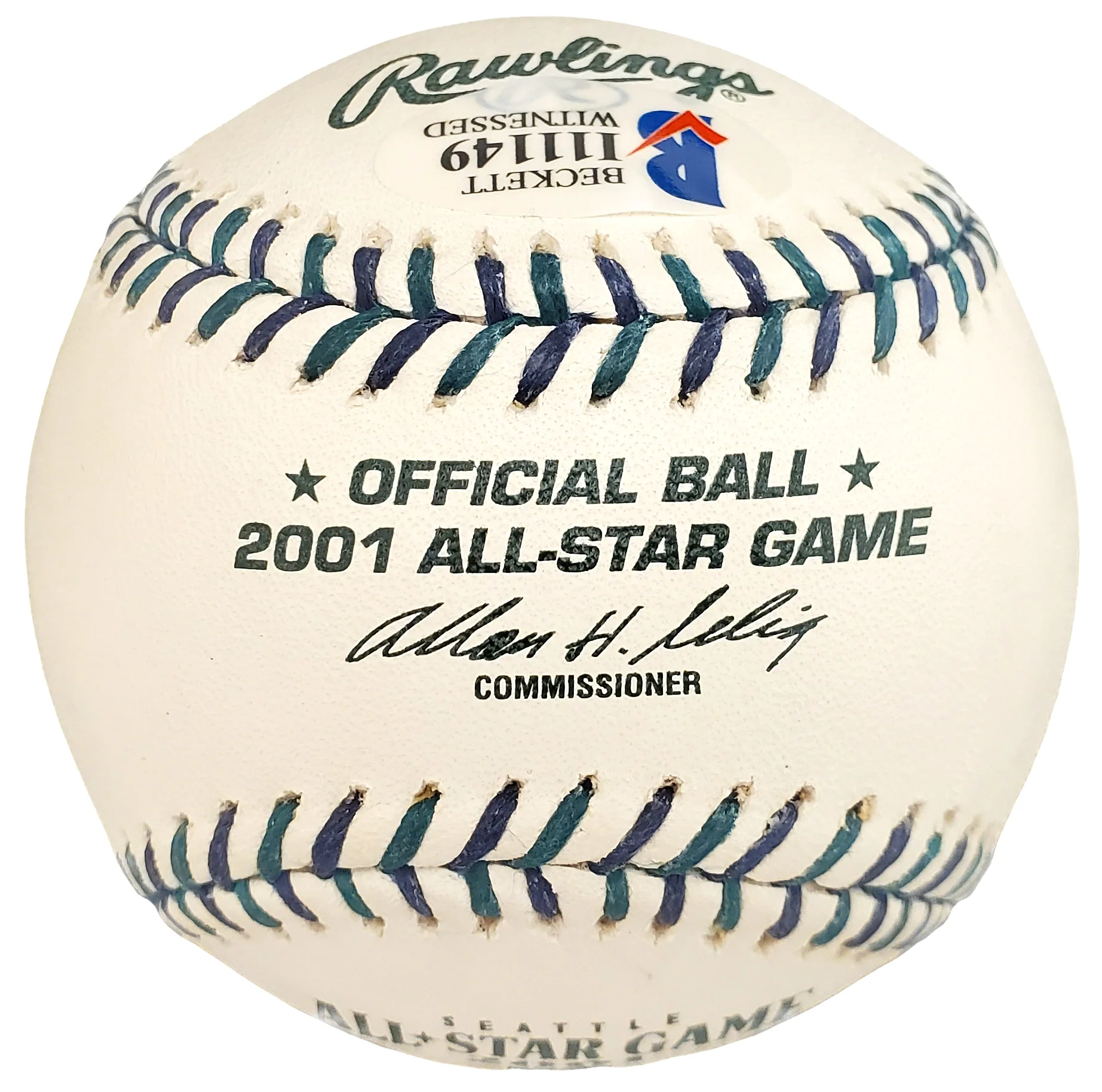 Kazuhiro Sasaki Autographed Official 2001 All Star Baseball Seattle Mariners In Staedtler Beckett BAS Stock #115088 - Image 2