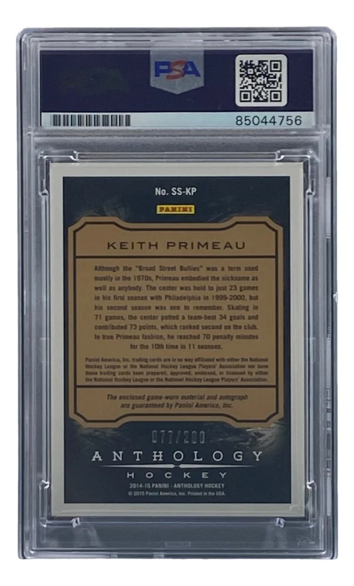 Keith Primeau Signed 2014/15 Panini Anthology #SS-KP Hockey Card PSA/DNA - Image 2
