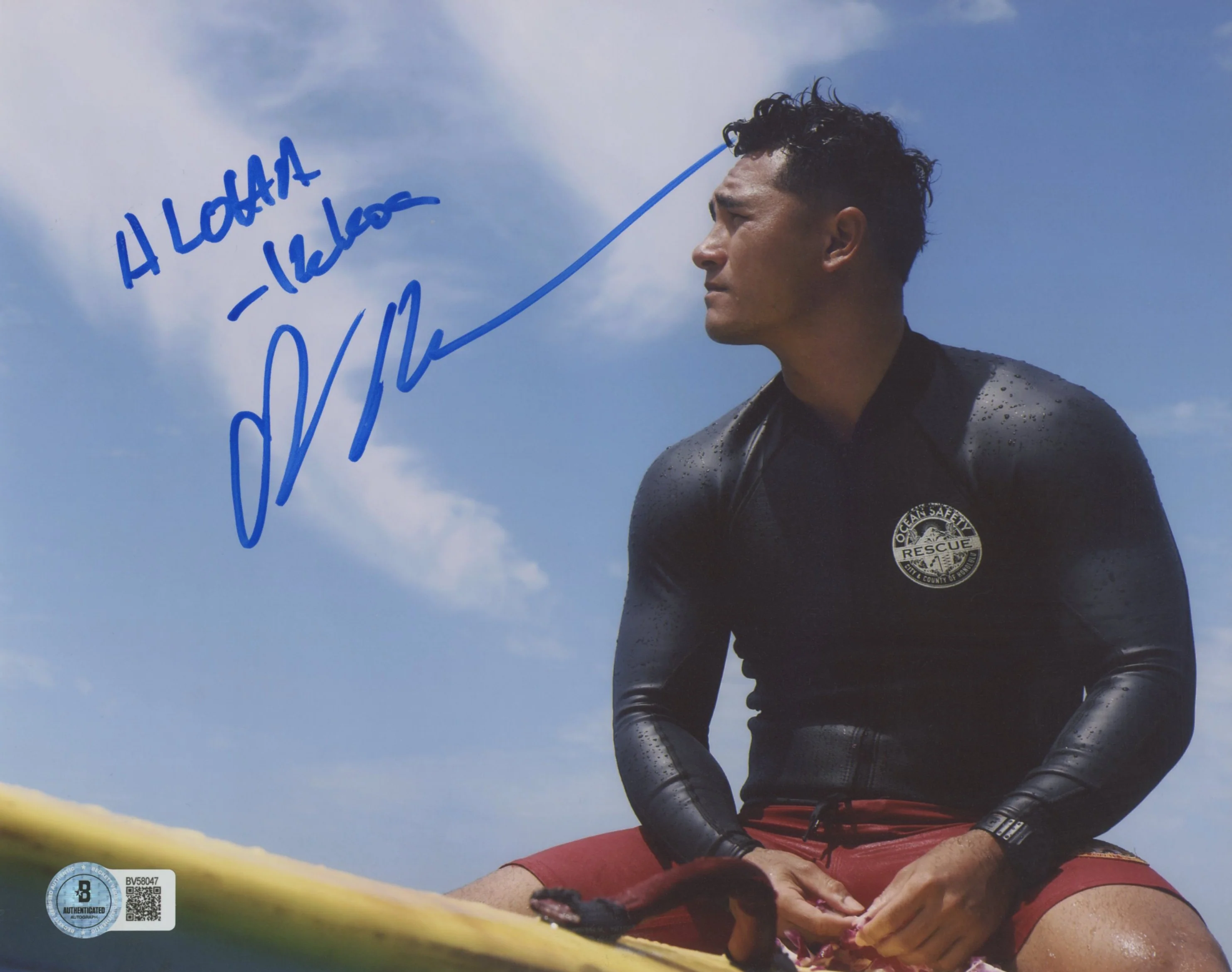 Kekoa Kekumano Rescue: HI-Surf "Aloha Kekoa" Signed 8x10 Photo BAS #BV58047 - Image 2