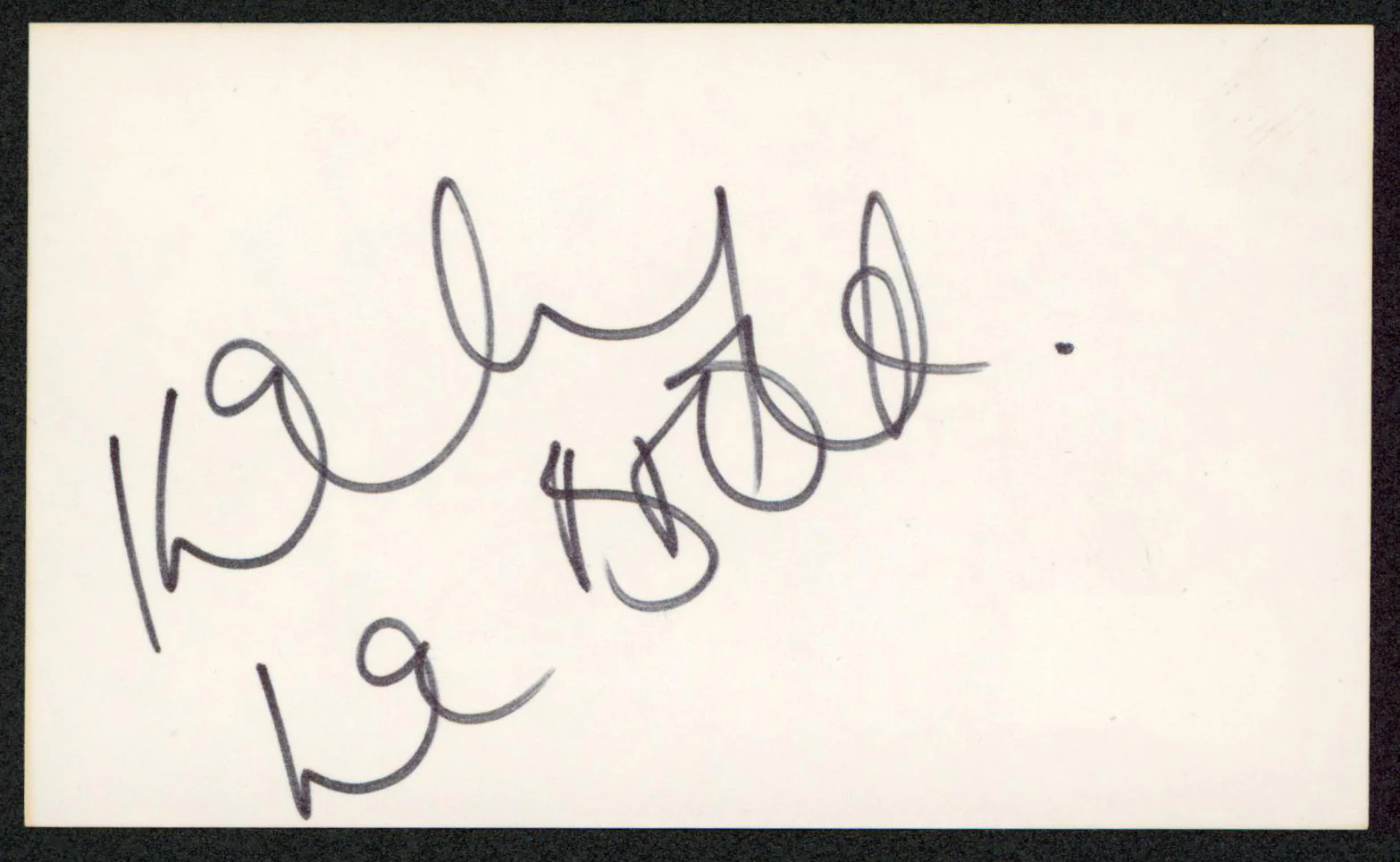 Kelly LeBrock Weird Science Authentic Signed 3x5 Index Card BAS #BW70083 - Image 2