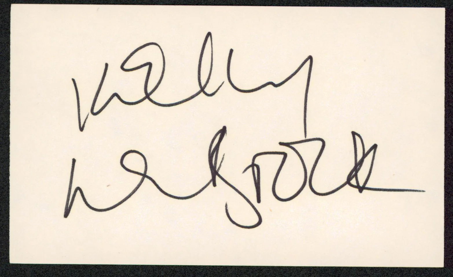 Kelly LeBrock Weird Science Authentic Signed 3x5 Index Card BAS #BW70084 - Image 2