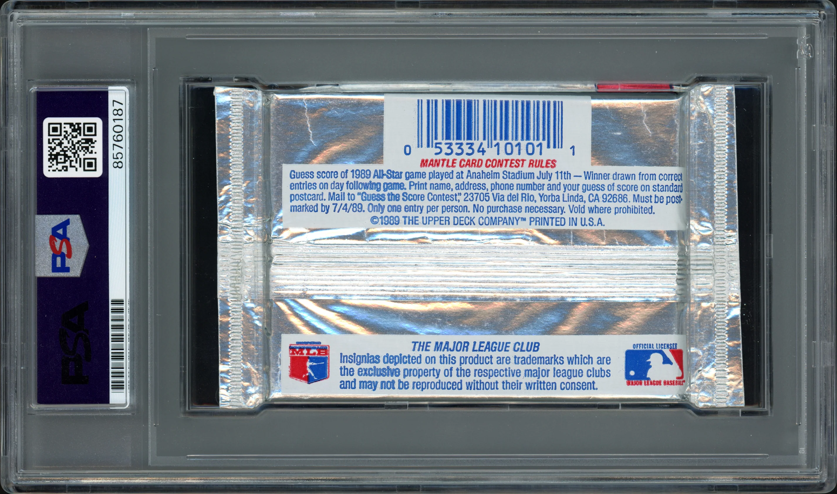 Ken Griffey Jr. Autographed 1989 Upper Deck Baseball Low Card Pack Seattle Mariners PSA/DNA Stock #259989 - Image 2