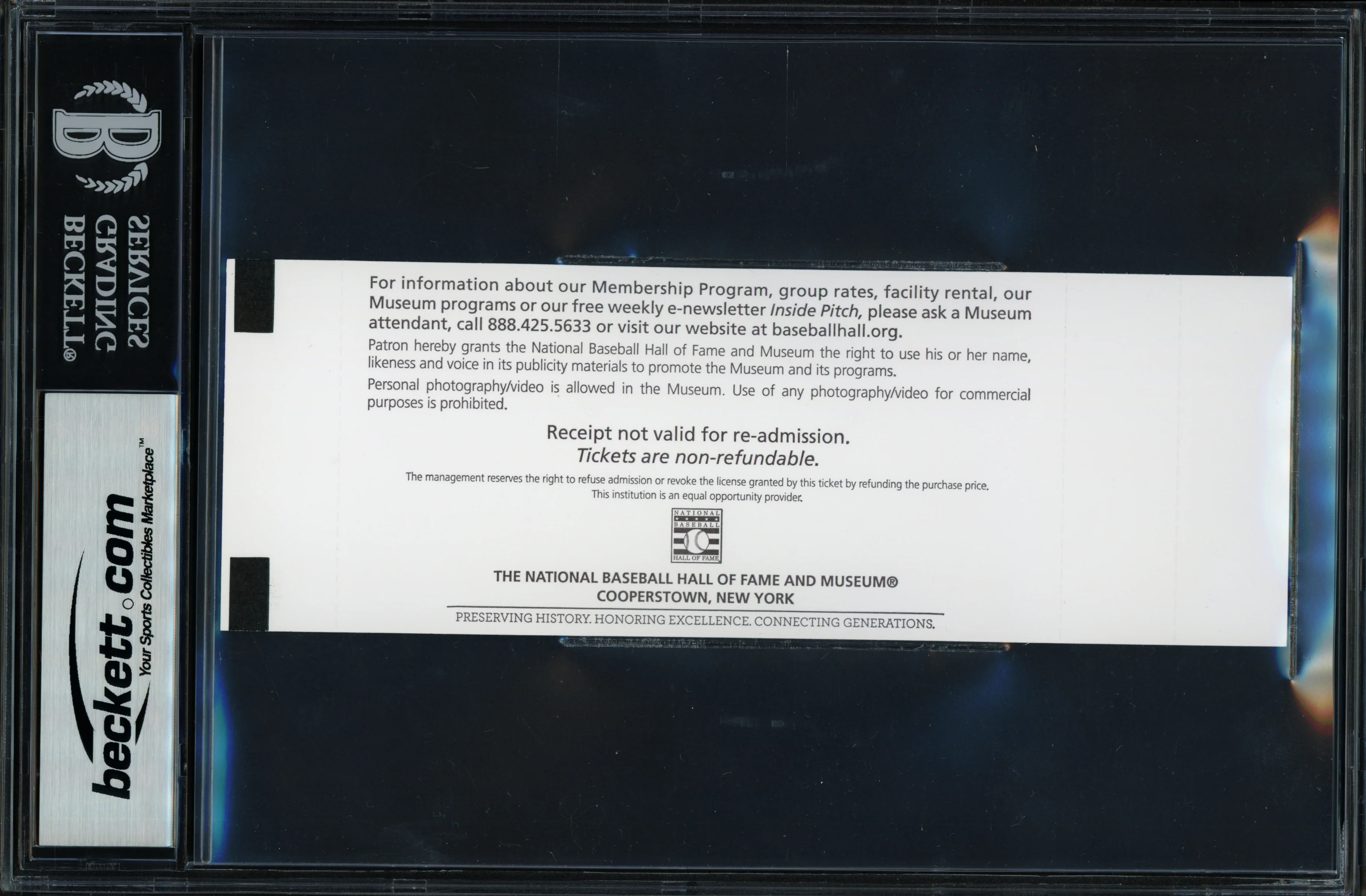 Ken Griffey Jr. Autographed 2016 Hall of Fame Induction Ticket Seattle Mariners Beckett BAS #18631117 - Image 2