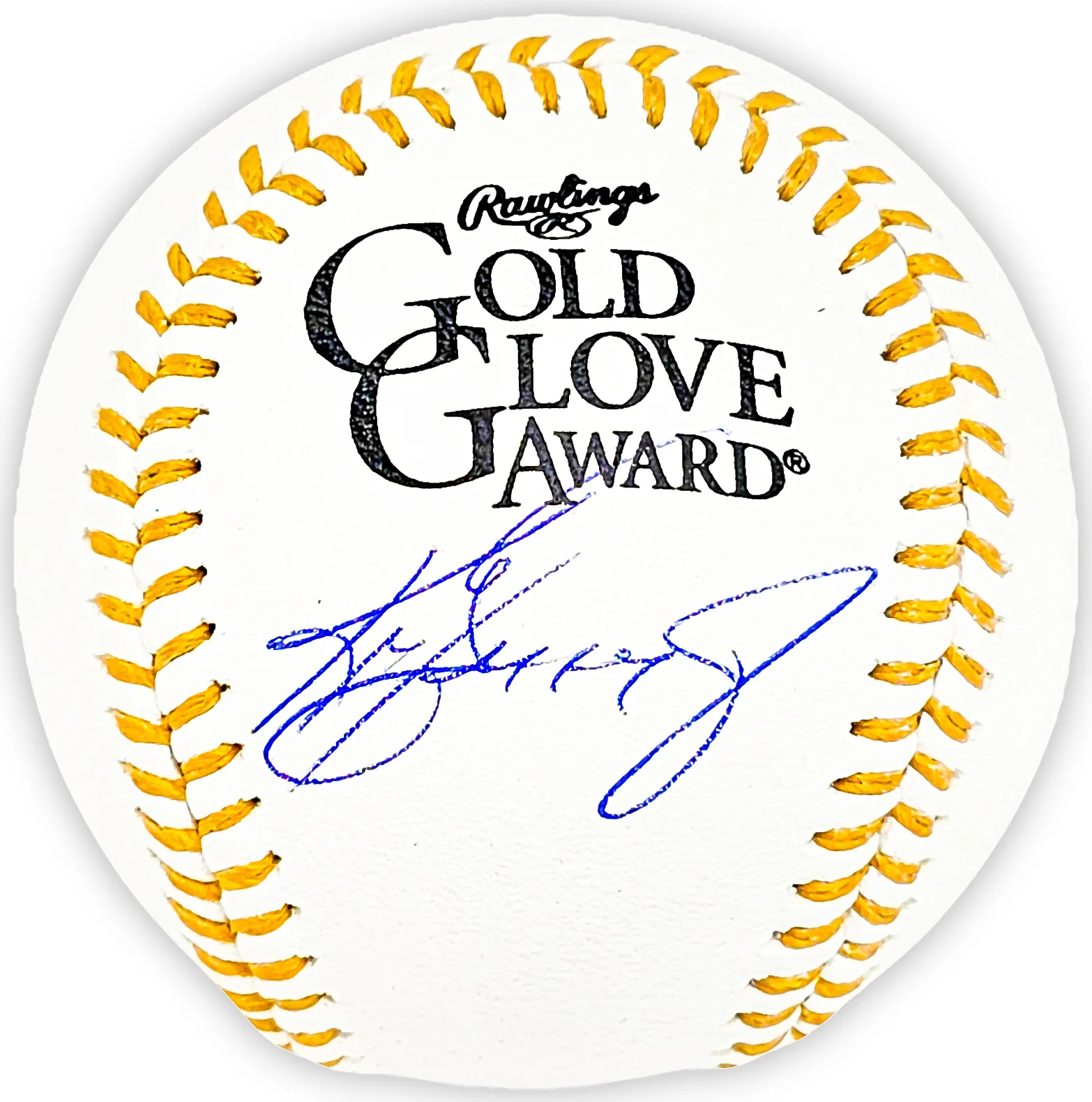 Ken Griffey Jr. Autographed Official Gold Glove Logo Baseball Seattle Mariners Beckett BAS Witness Stock #206029 - Image 2
