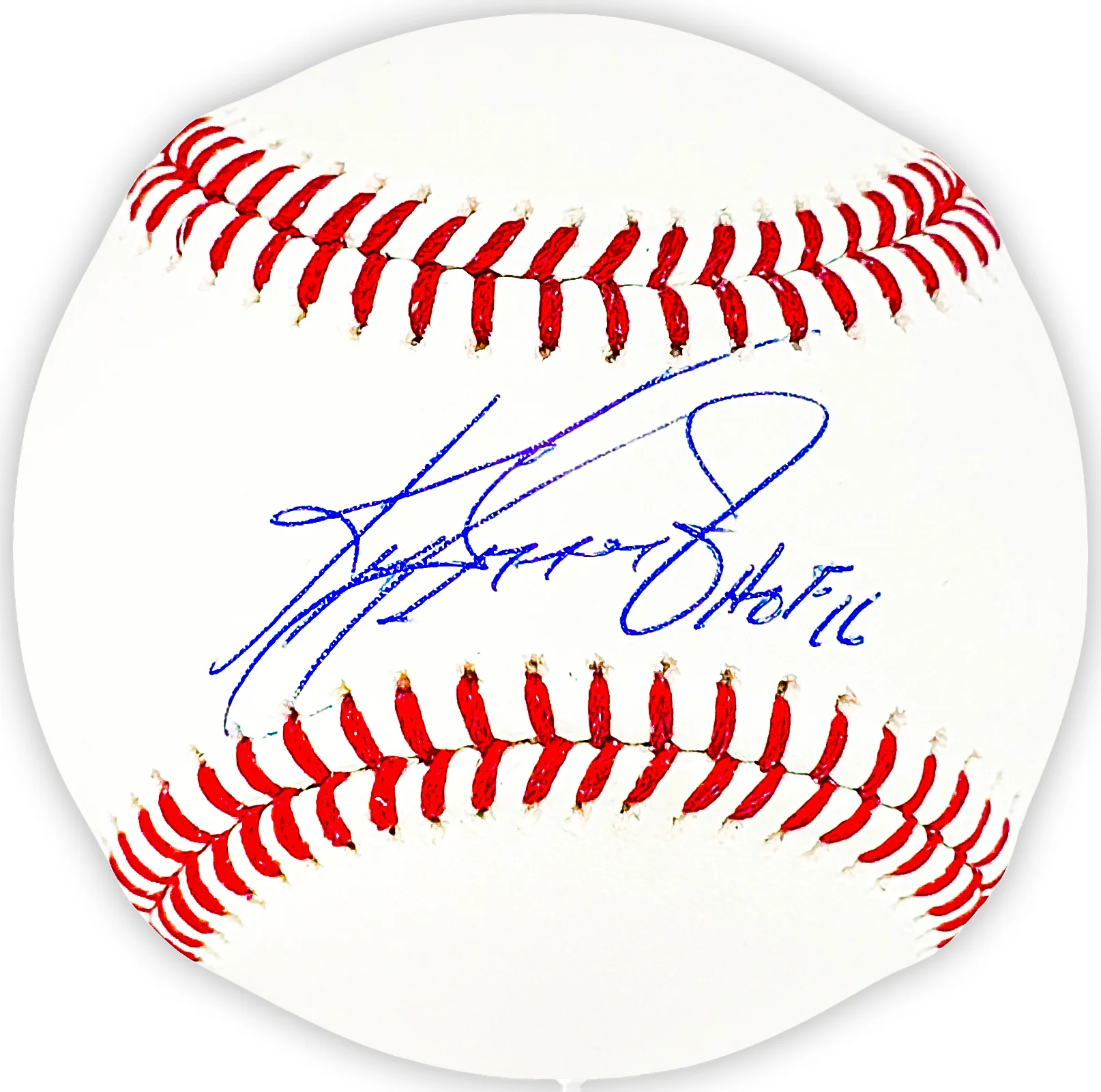 Ken Griffey Jr. Autographed Official MLB Baseball Seattle Mariners "HOF 16" Beckett BAS Witness Stock #212463 - Image 2