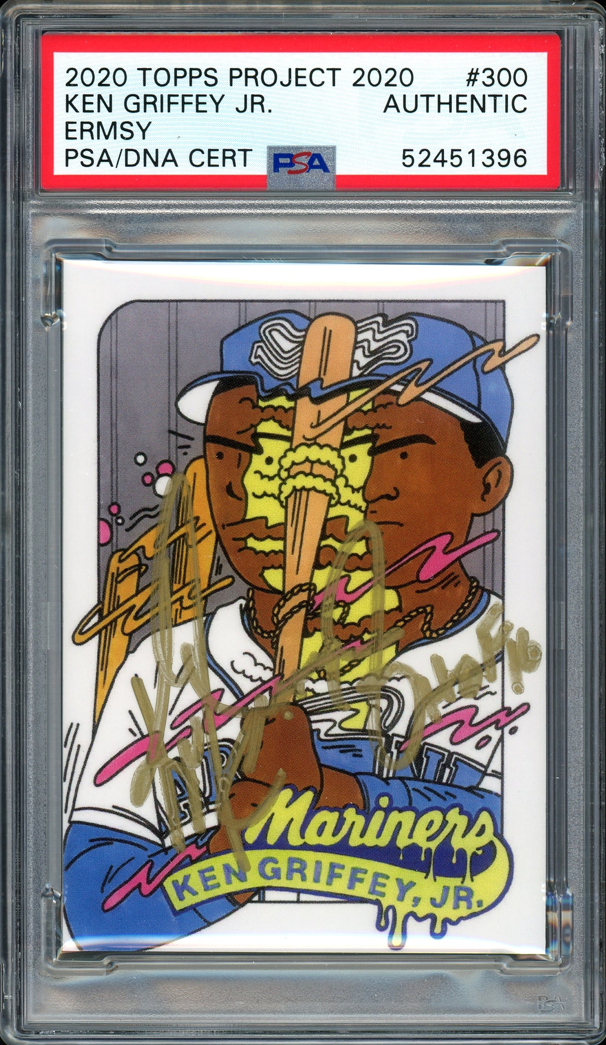 Ken Griffey Jr. Autographed Topps Project 2020 Ermsy Card #300 Seattle Mariners "HOF 16" #1/1 PSA/DNA #52451396
