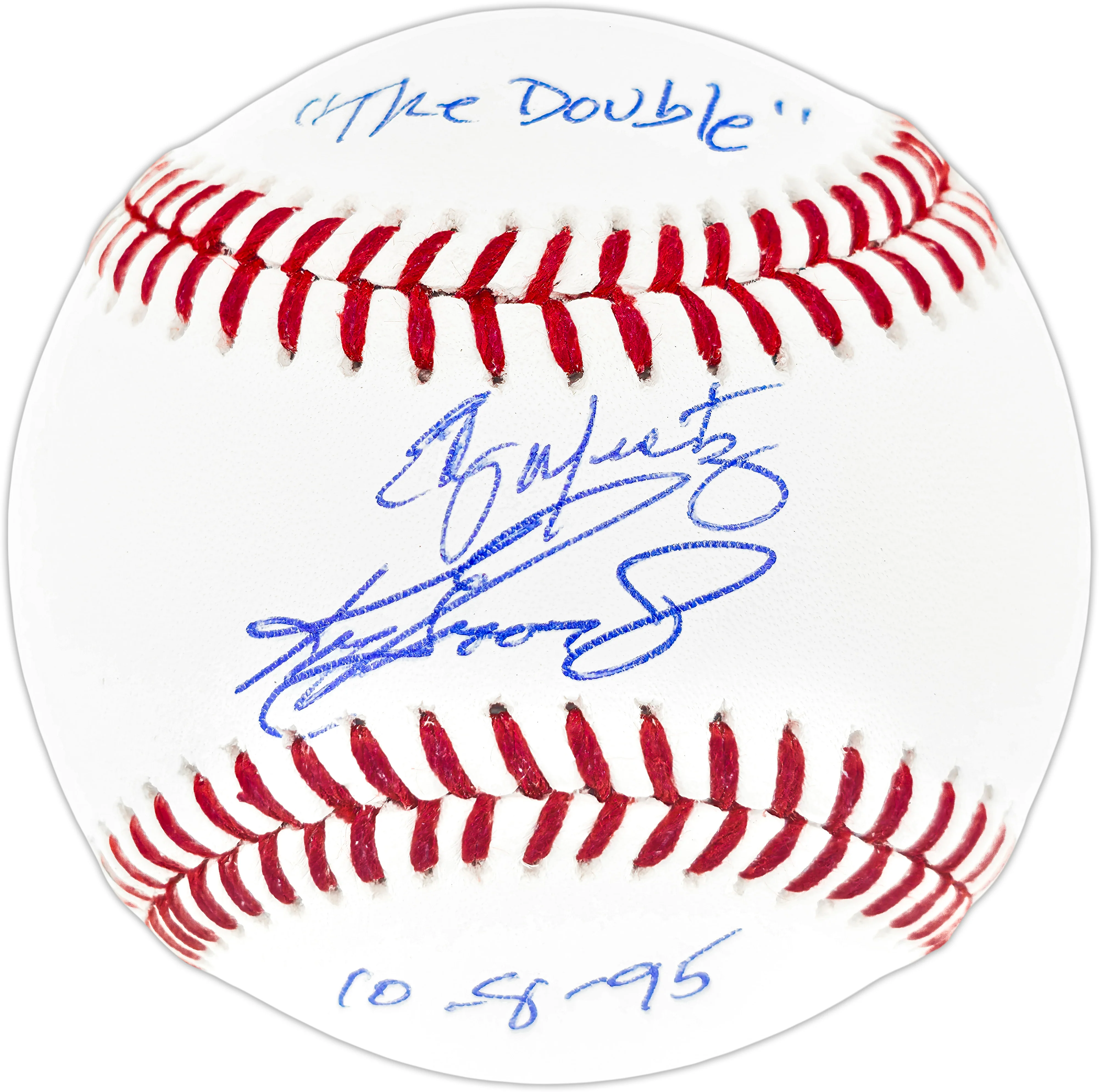 Ken Griffey Jr. & Edgar Martinez Autographed Official MLB Baseball Seattle Mariners LE #/95 "The Double" Beckett BAS Witness Stock #255987