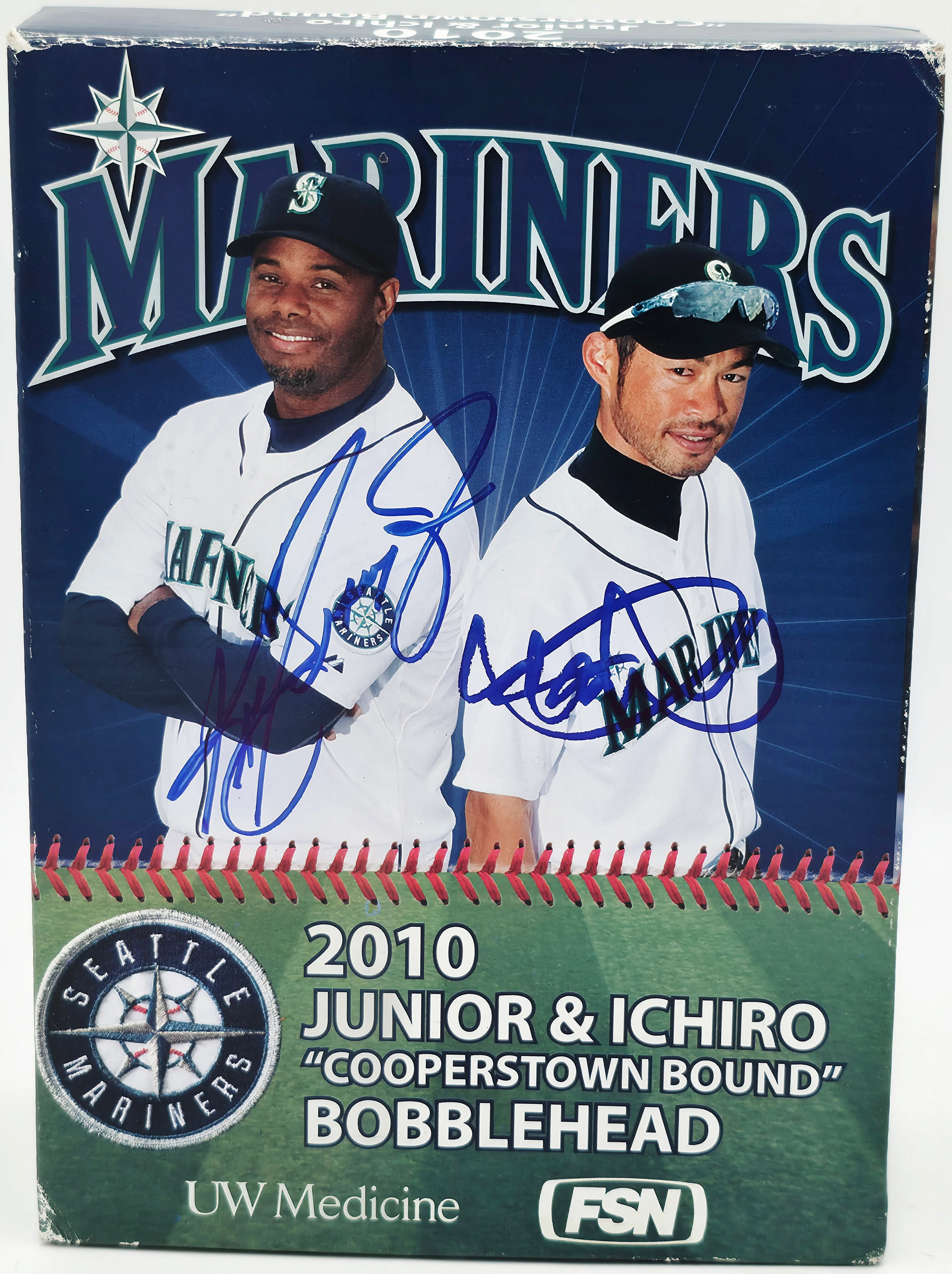 Ken Griffey Jr. & Ichiro Suzuki Autographed 2010 Cooperstown Bound Bobblehead & Box (Dual-Signed Each) Seattle Mariners Beckett BAS Witness #2W266217 & 2W266218 - Image 4