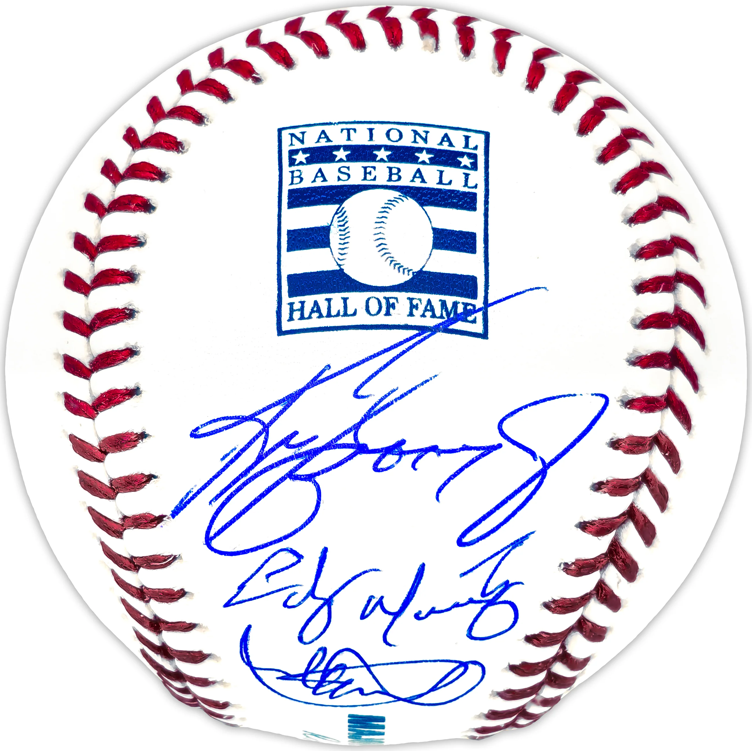 Ken Griffey Jr., Ichiro Suzuki & Edgar Martinez Autographed Official Hall of Fame HOF Logo MLB Baseball Seattle Mariners IS Holo & Beckett BAS Witness Stock #232835 - Image 2