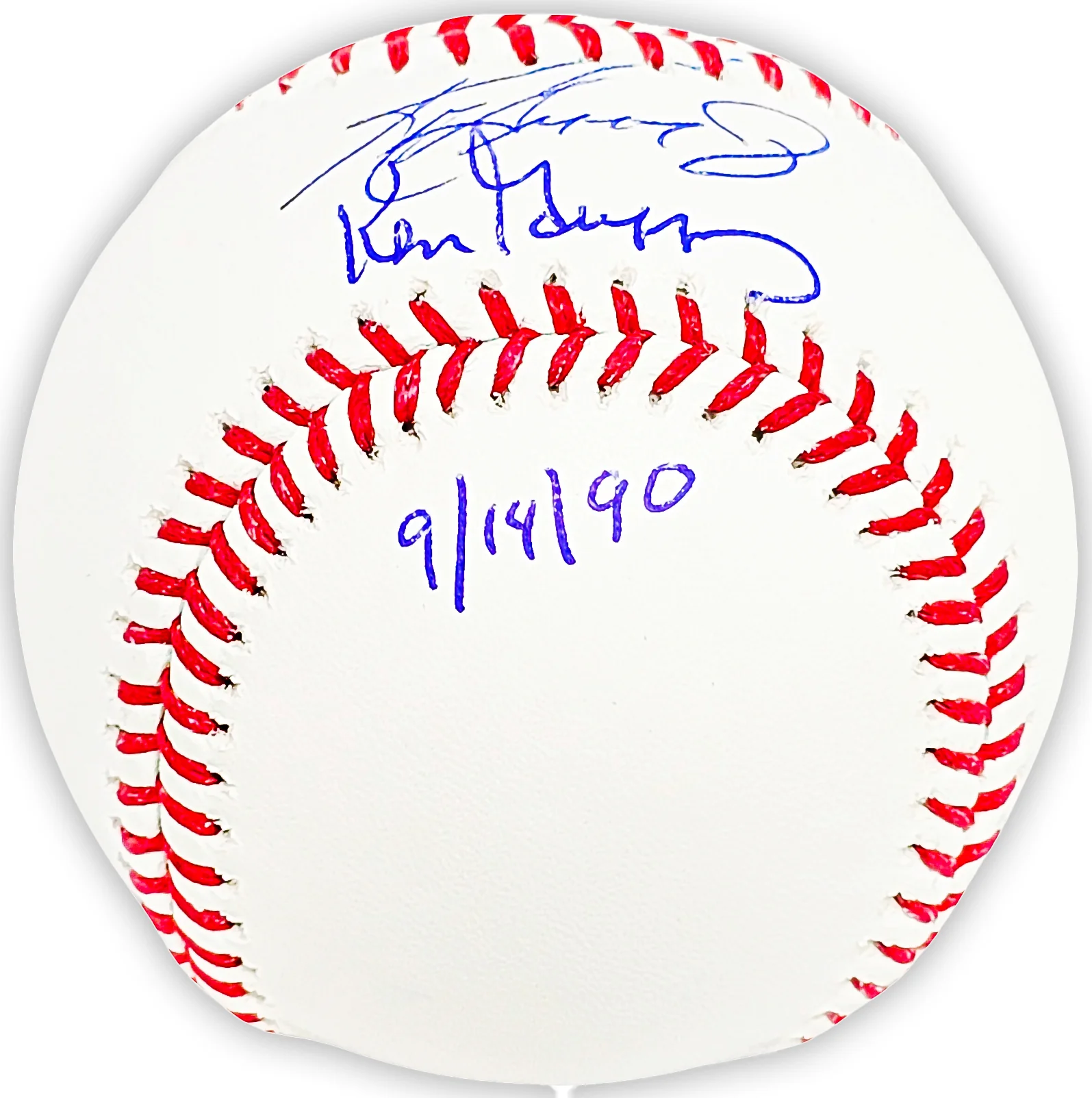 Ken Griffey Jr. & Ken Griffey Sr. Autographed Official MLB Baseball Seattle Mariners "Back To Back HR 9/14/90" Tristar Holo & Beckett BAS Witness Stock #212465 - Image 4