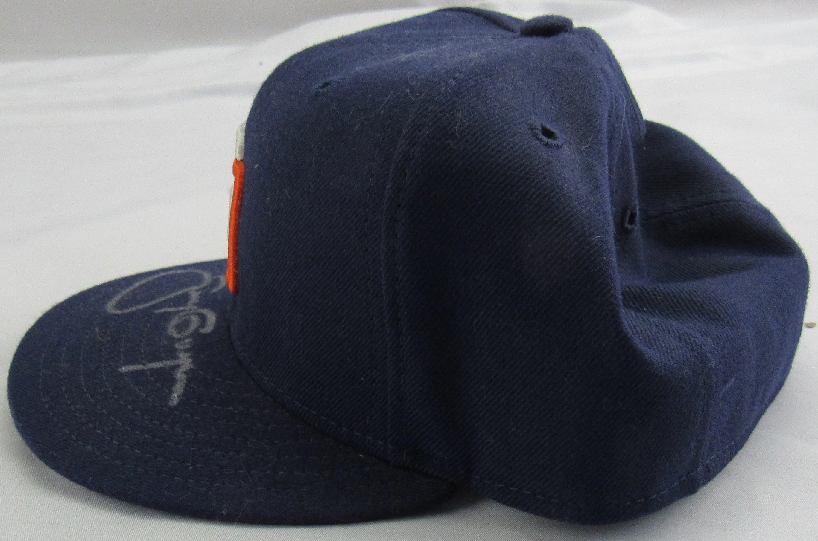 Tony Gwynn Signed Auto Baseball Hat Fleer Hologram - Image 3