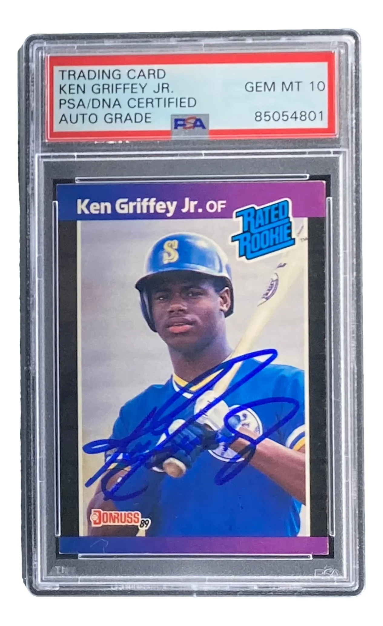 Ken Griffey Jr Signed Mariners 1989 Donruss #33 Rookie Card PSA/DNA Gem MT 10 - Image 4