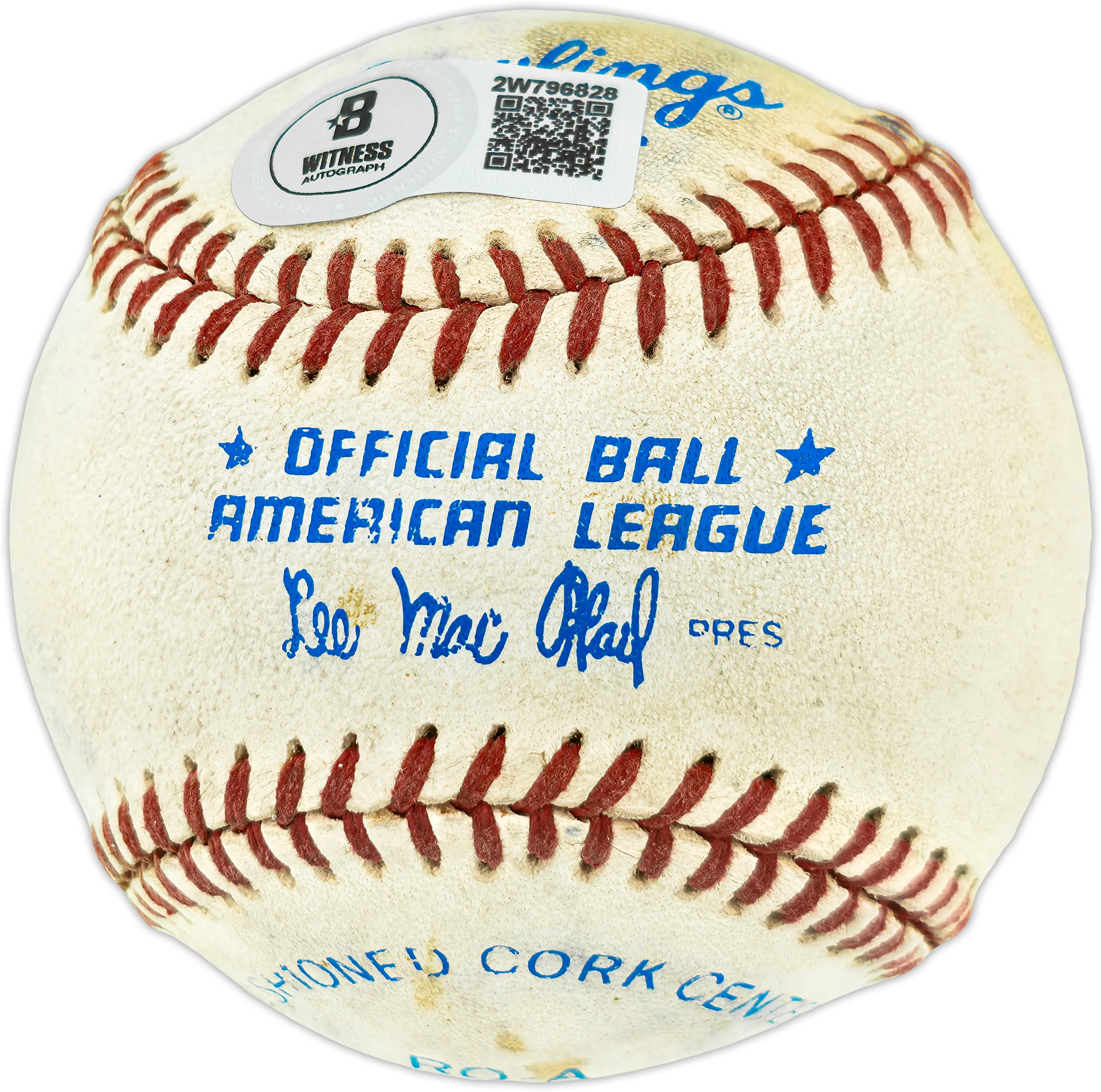 Ken Griffey Sr. Autographed Official Game Used MacPhail AL Baseball New York Yankees Beckett BAS Witness #2W796828 - Image 2