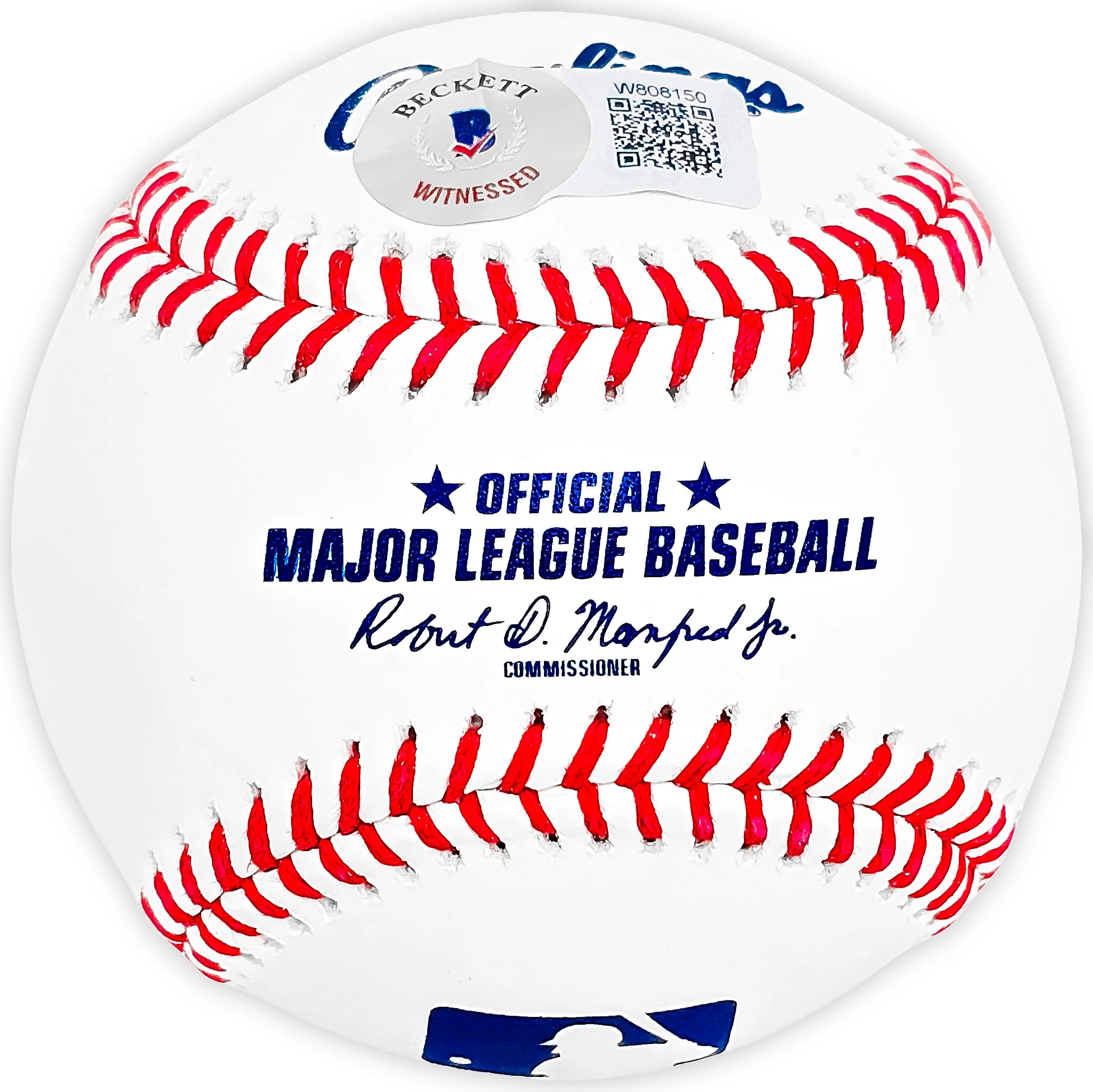 Ken Griffey Sr. Autographed Official MLB Baseball Cincinnati Reds "75-76 WS Champs" Beckett BAS Witness Stock #218598 - Image 2