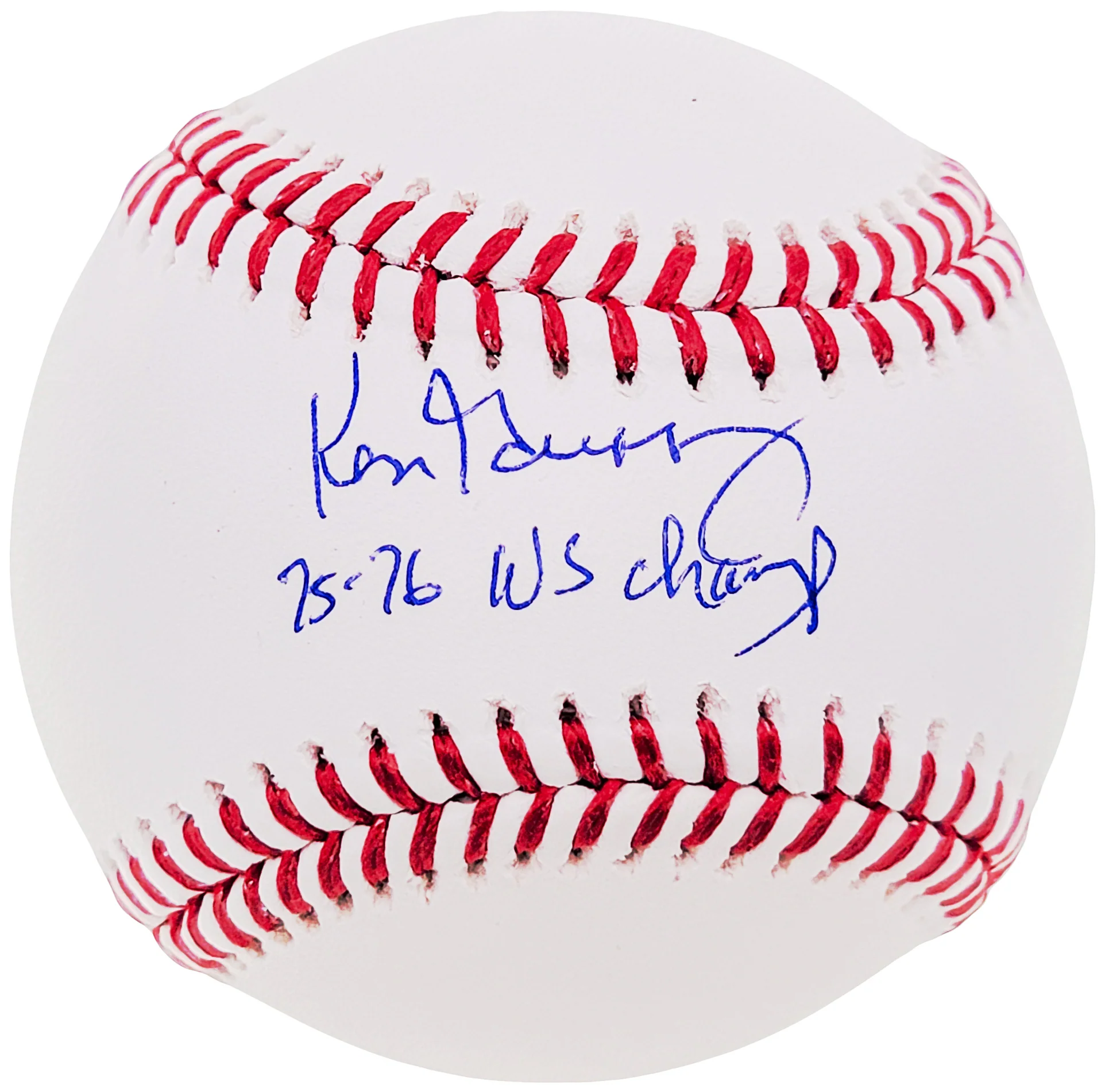 Ken Griffey Sr. Autographed Official MLB Baseball Cincinnati Reds "75-76 WS Champs" Tristar Stock #207949 - Image 2
