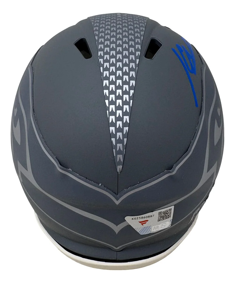 Kenneth Walker III Signed Seattle Seahawks Slate Mini Speed Helmet Fanatics - Image 2