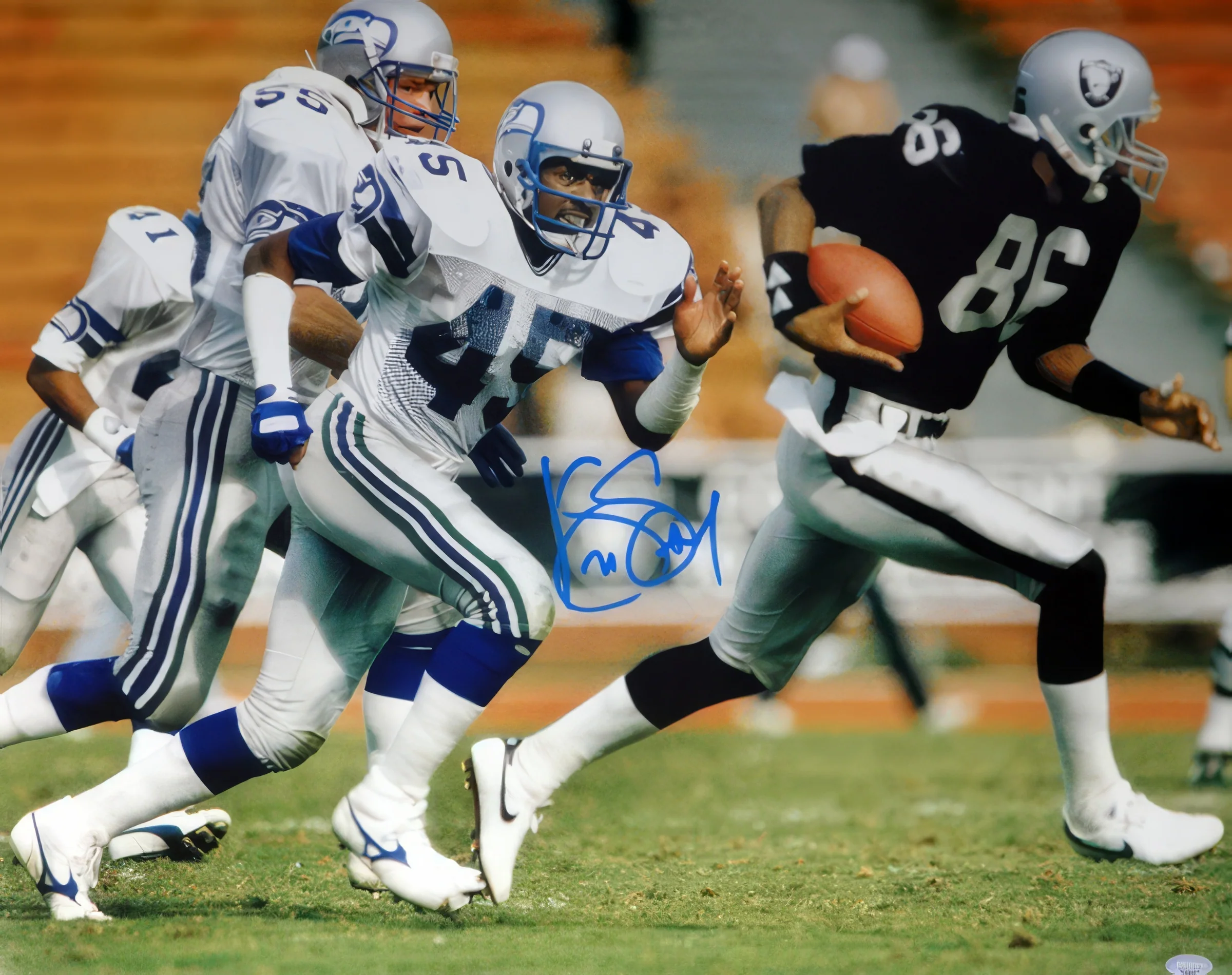 Kenny Easley Autographed Framed 16x20 Photo Seattle Seahawks MCS Holo Stock #254249 - Image 2