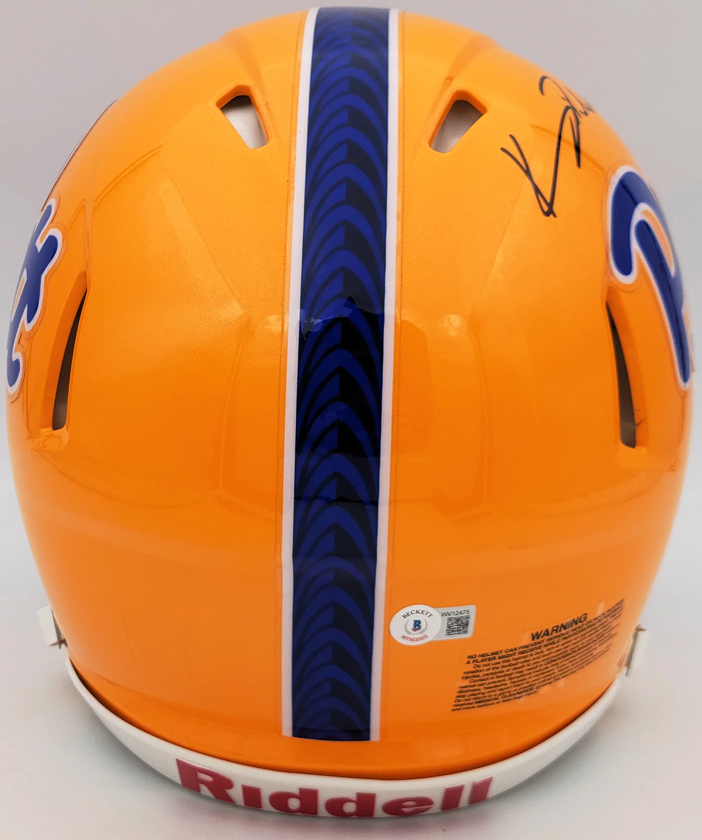 Kenny Pickett Autographed Pittsburgh Panthers Gold Full Size Authentic Speed Helmet Beckett BAS QR Stock #202957 - Image 3