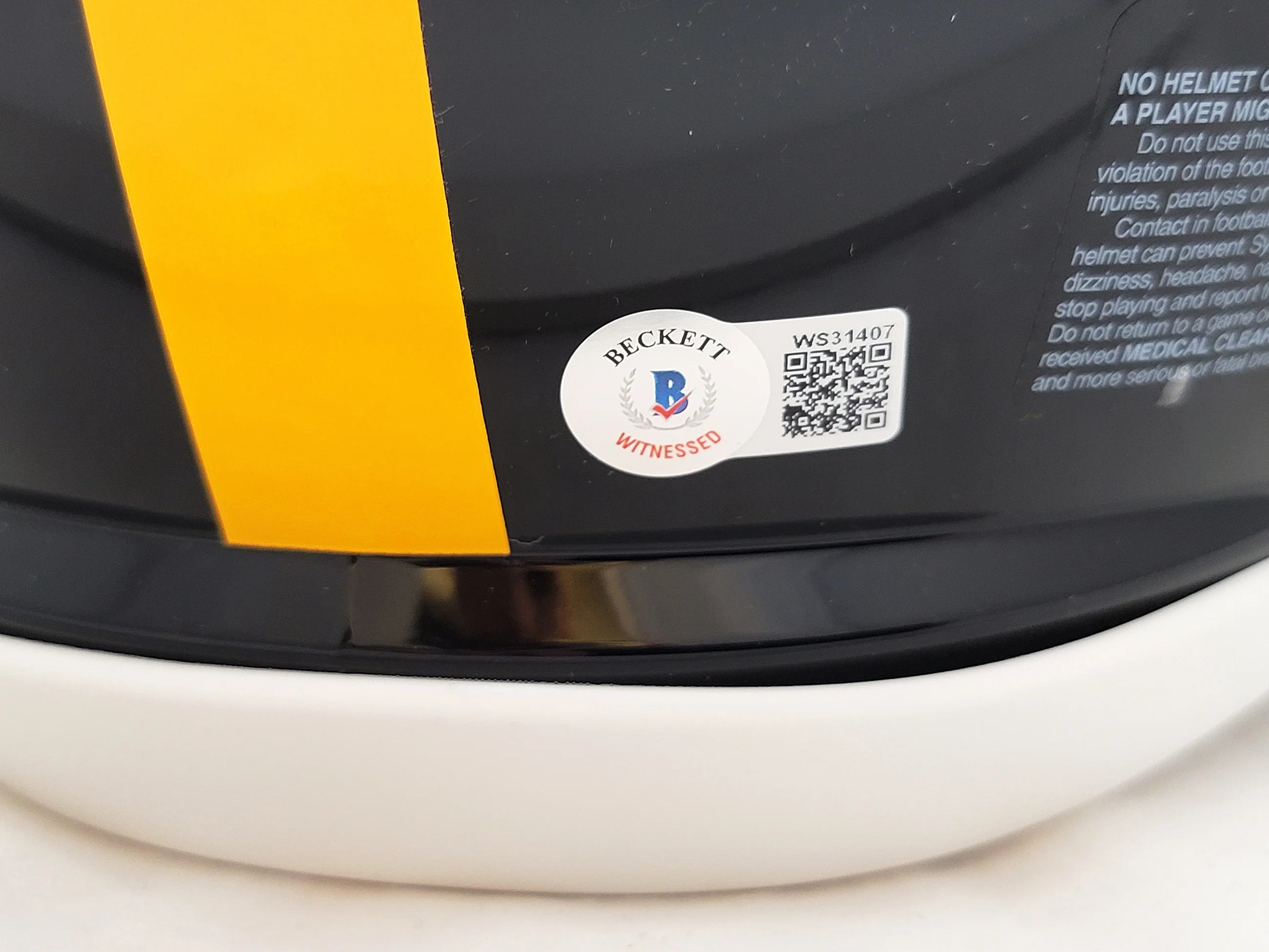 Kenny Pickett Autographed Pittsburgh Steelers Black Full Size Authentic Speed Helmet Beckett BAS QR Stock #205920 - Image 4