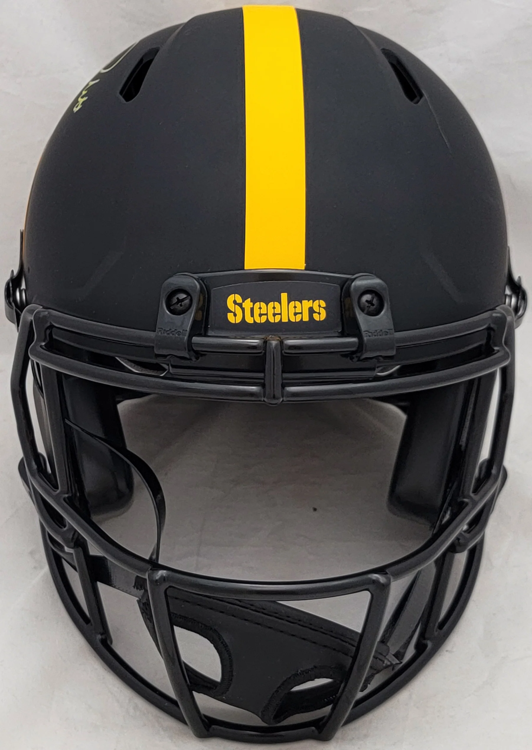 Kenny Pickett Autographed Pittsburgh Steelers Eclipse Black Full Size Authentic Speed Helmet Beckett BAS Witness Stock #207231 - Image 5