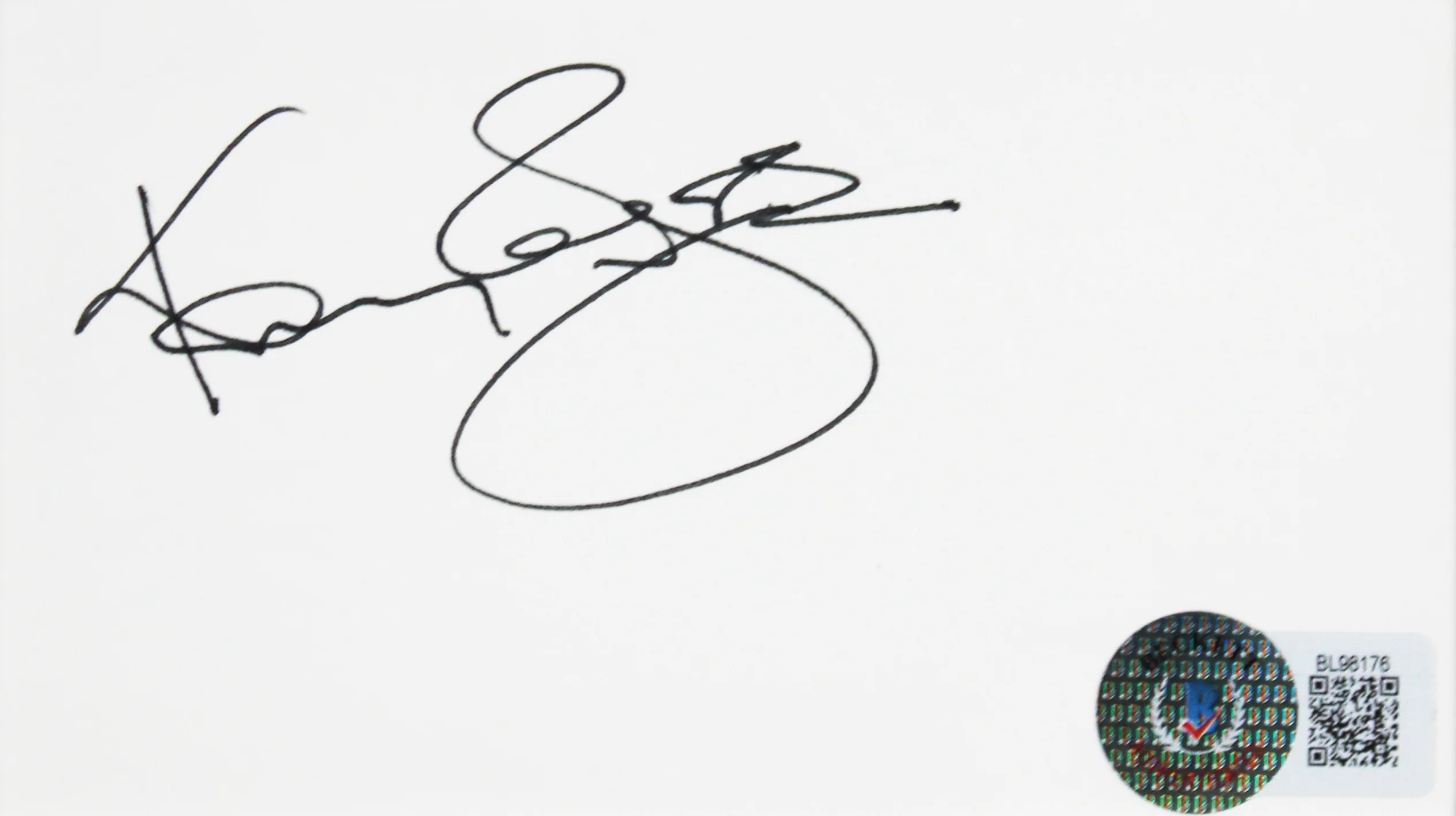 Kenny Rogers Authentic Signed 3x5 Index Card Framed Display Autographed BAS - Image 3