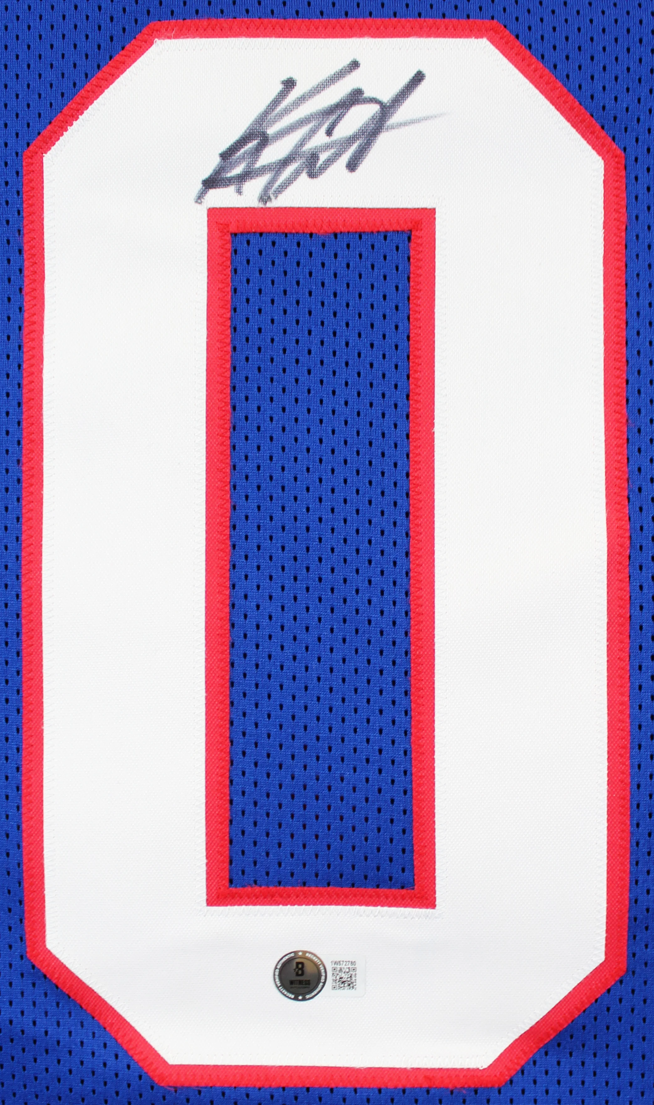 Keon Coleman Authentic Signed Blue Pro Style Jersey Autographed BAS Witnessed - Image 3