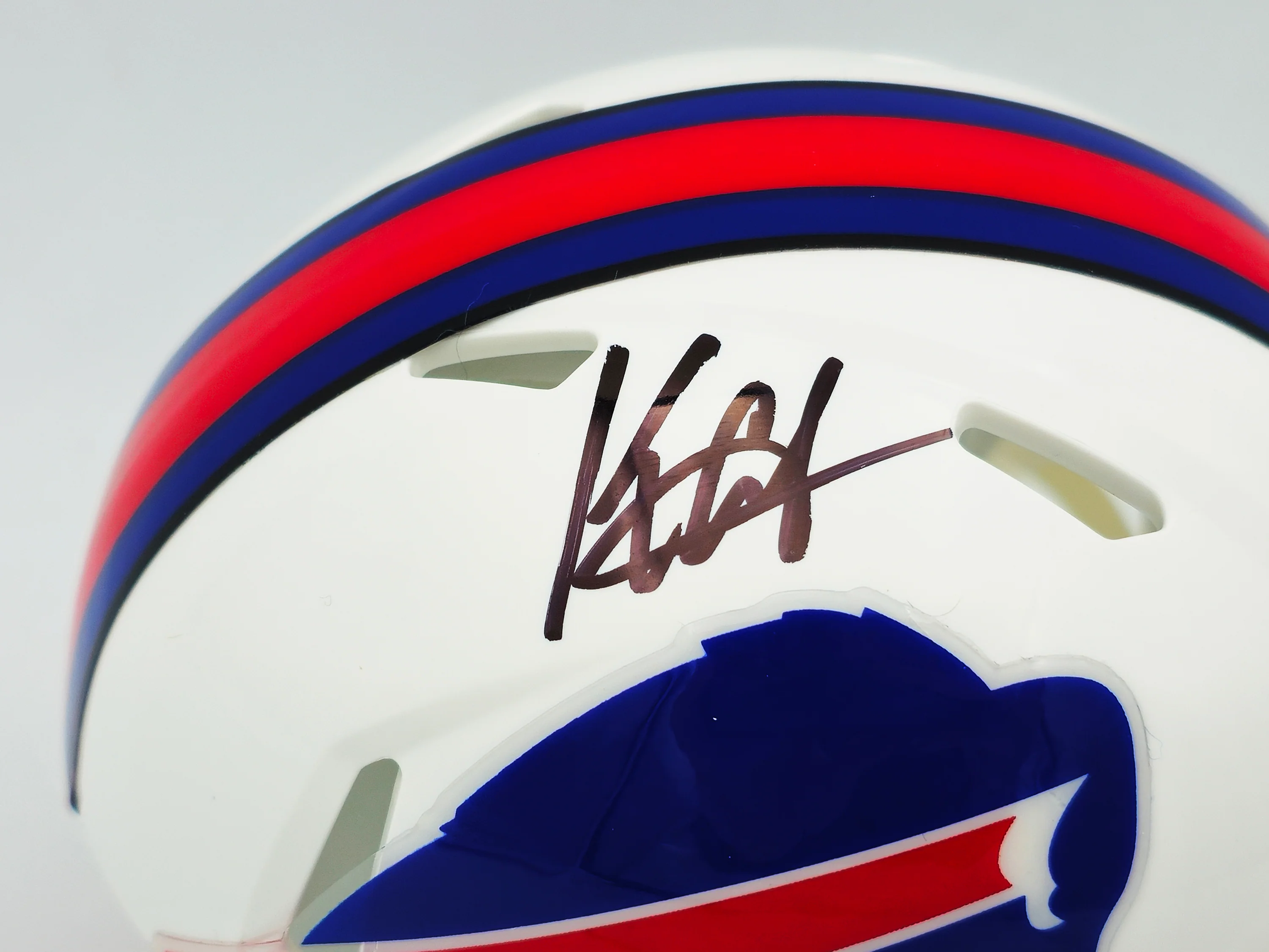 Keon Coleman Autographed Buffalo Bills White Speed Mini Helmet Beckett BAS Witness Stock #236174 - Image 2