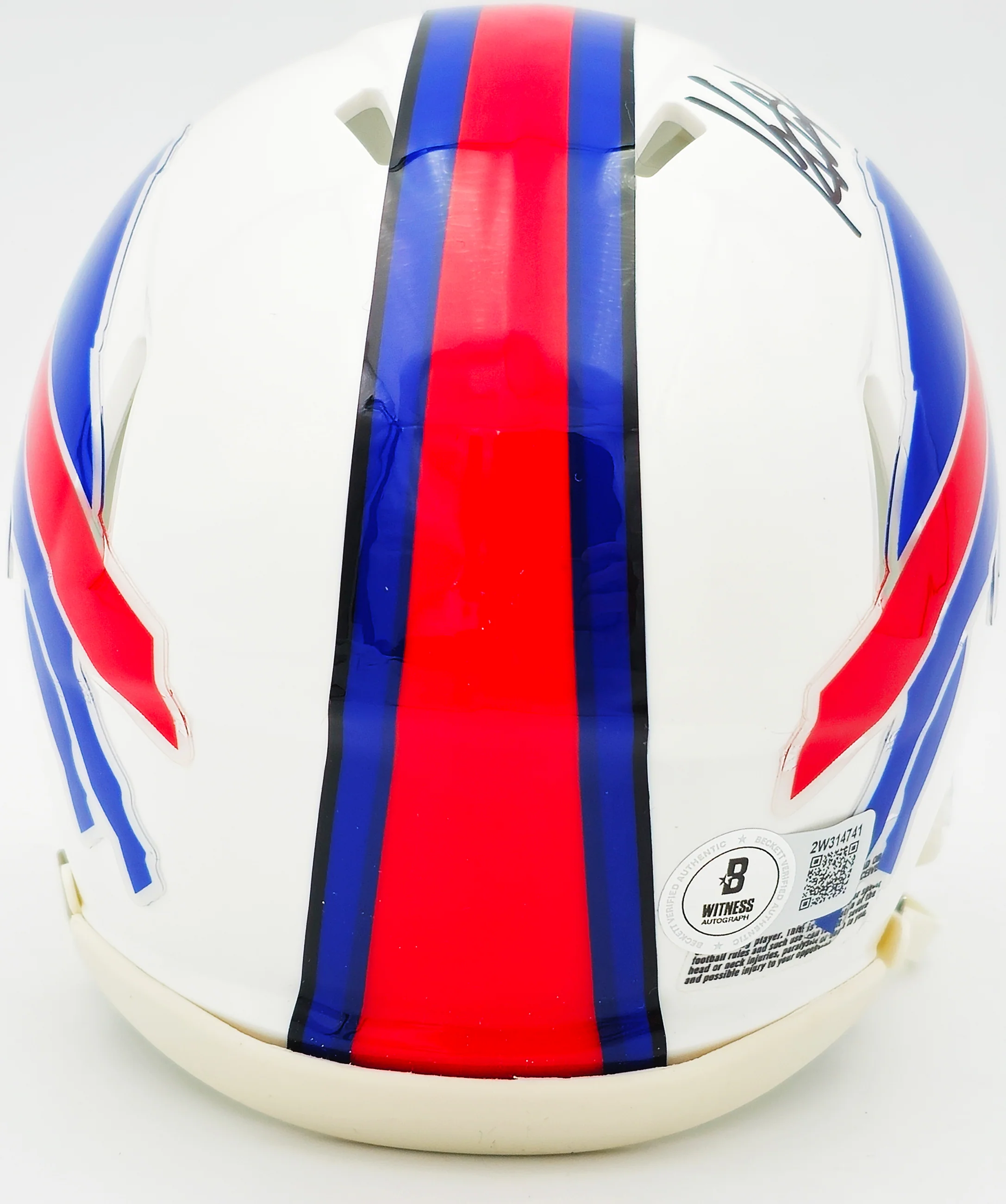 Keon Coleman Autographed Buffalo Bills White Speed Mini Helmet Beckett BAS Witness Stock #236174 - Image 4