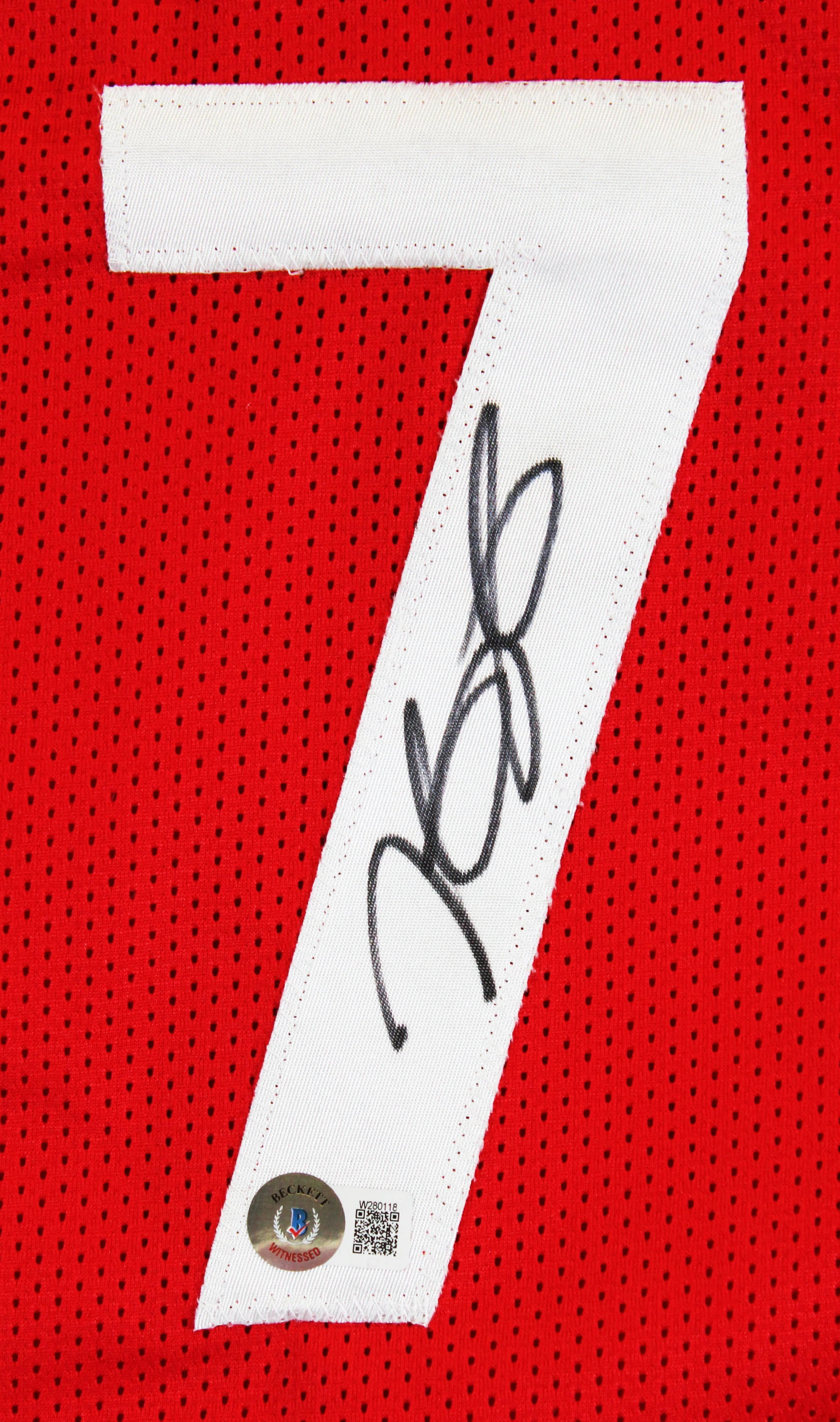 Kevin Durant Authentic Signed Red Pro Style Jersey Autographed BAS Witnessed - Image 3