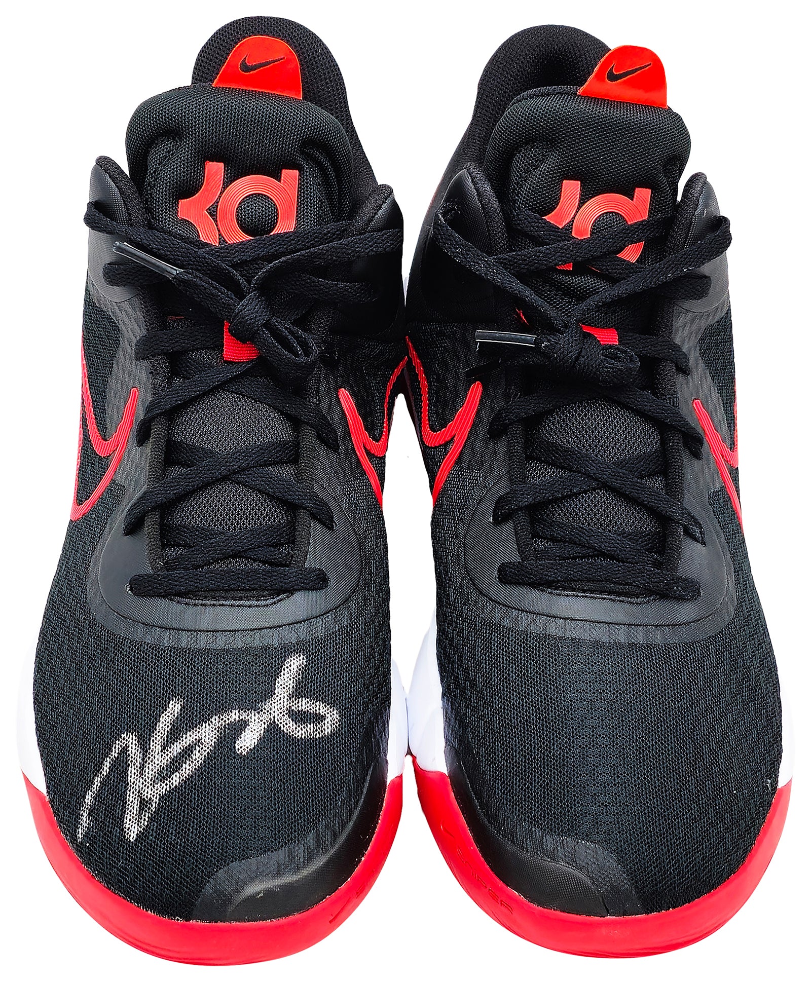 Kevin Durant Autographed Black & Red Nike KD Trey IX Shoes Size 14 With Box Beckett BAS QR Stock #212196 - Image 2