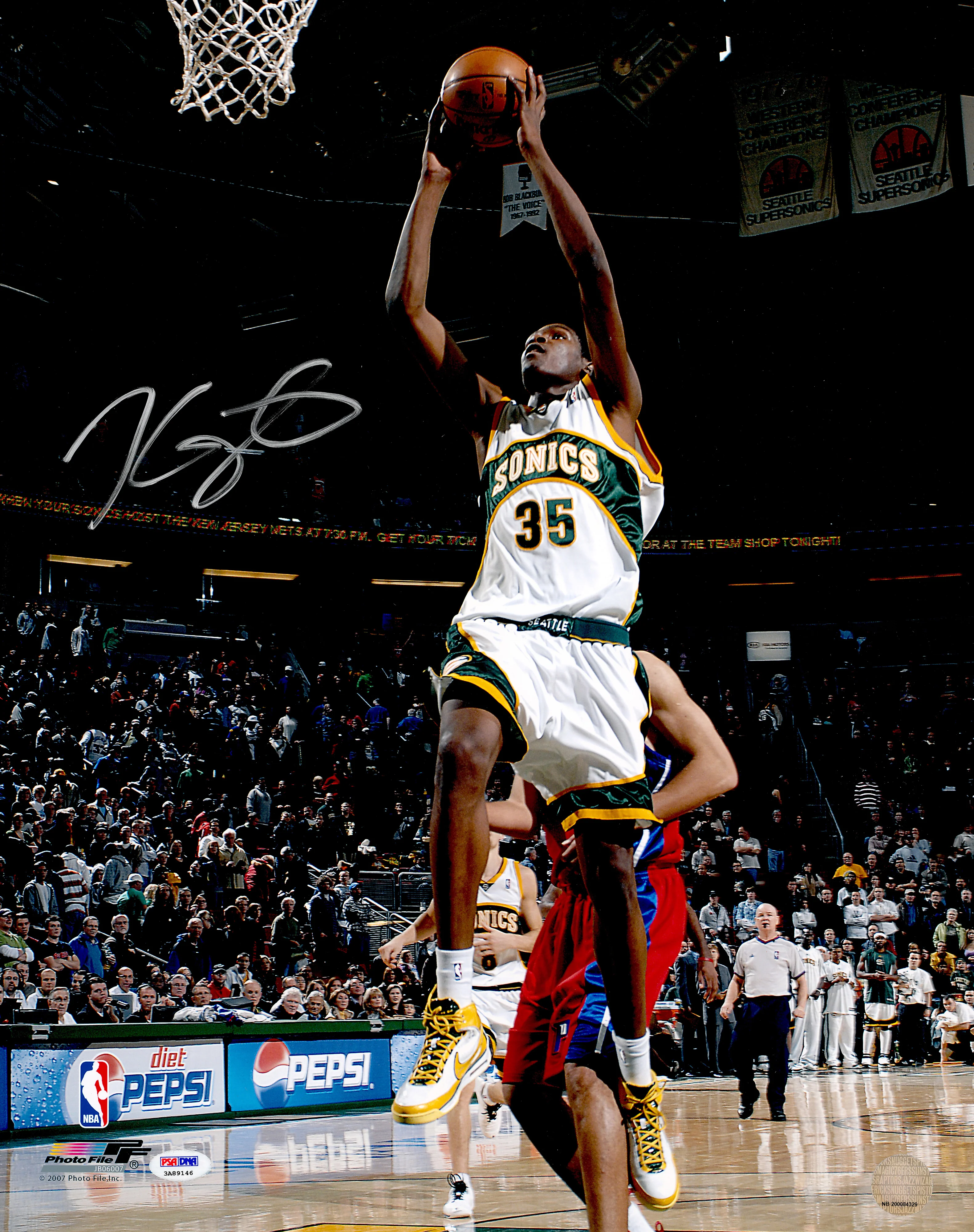 Kevin Durant Autographed Framed 16x20 Photo Seattle Supersonics PSA/DNA ITP Stock #256672 - Image 2