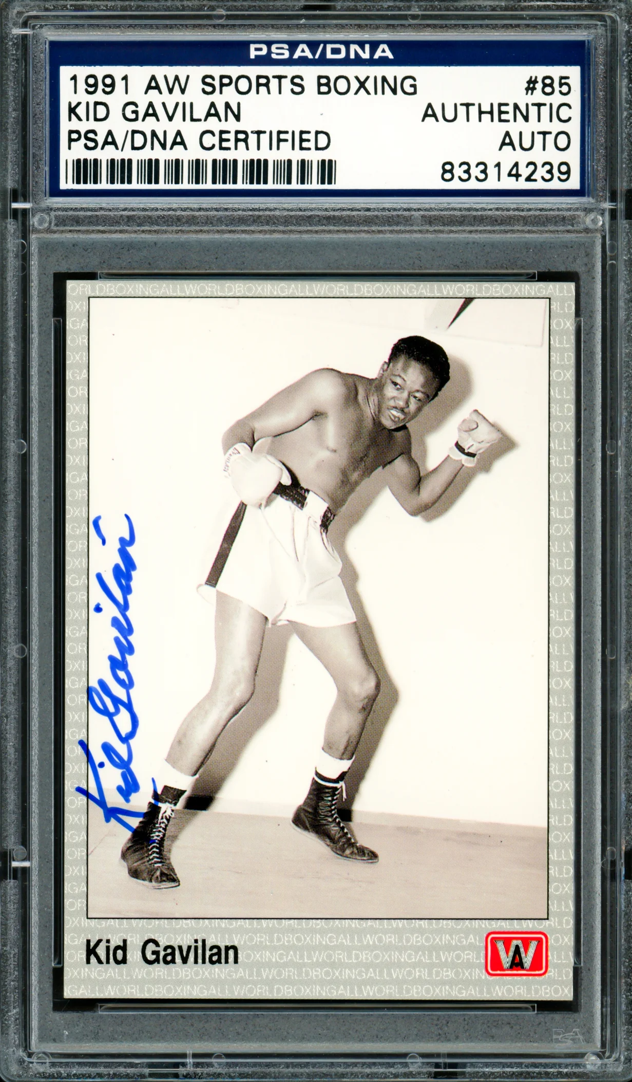 Kid Gavilan Autographed 1991 AW Sports Card #85 PSA/DNA #83314239