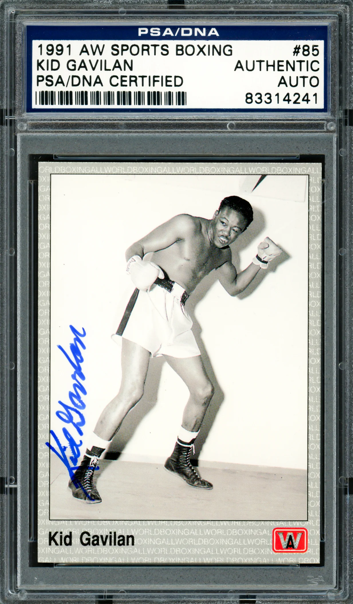 Kid Gavilan Autographed 1991 AW Sports Card #85 PSA/DNA #83314241