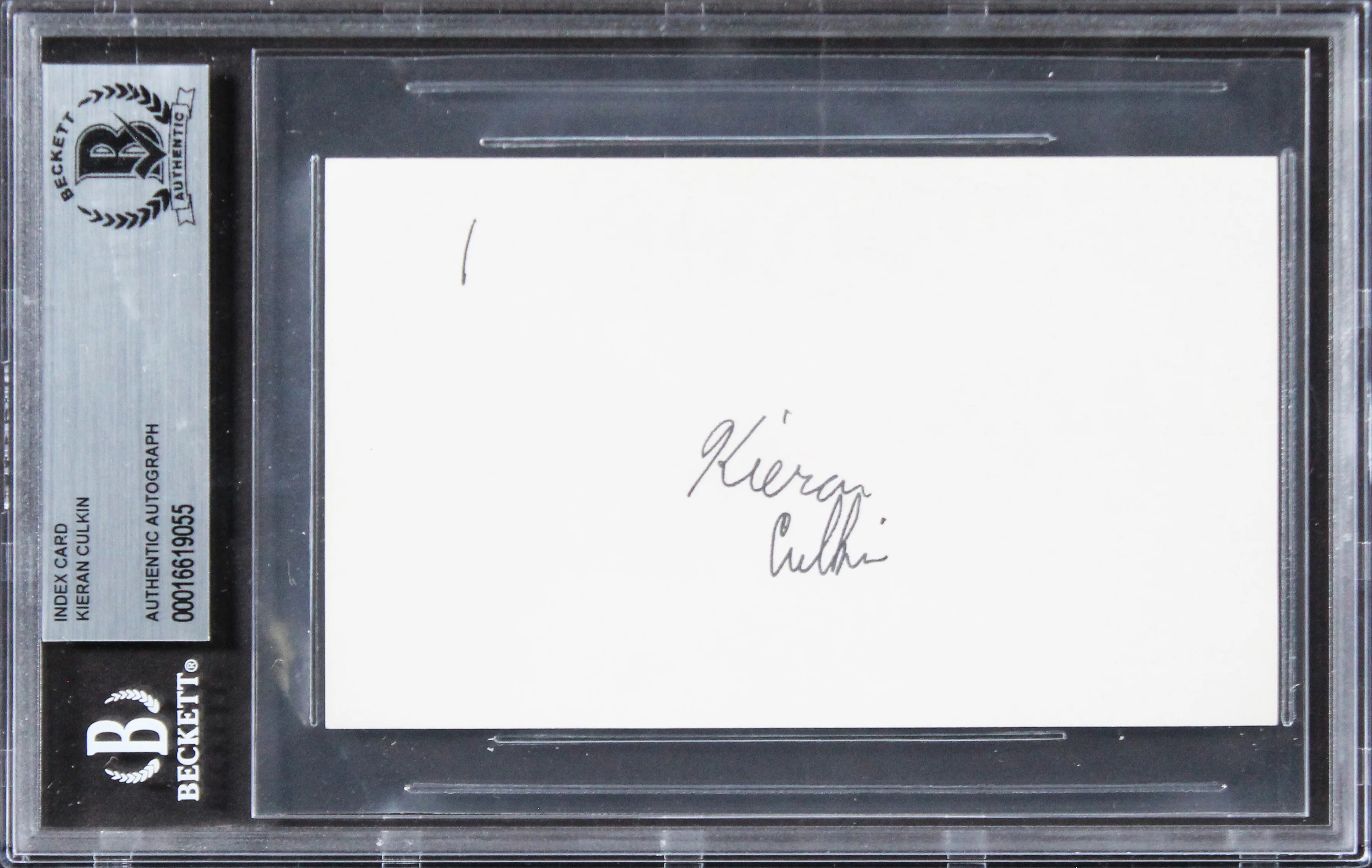 Kieran Culkin Home Alone Authentic Signed 3x5 Index Card BAS Slabbed 1 - Image 2
