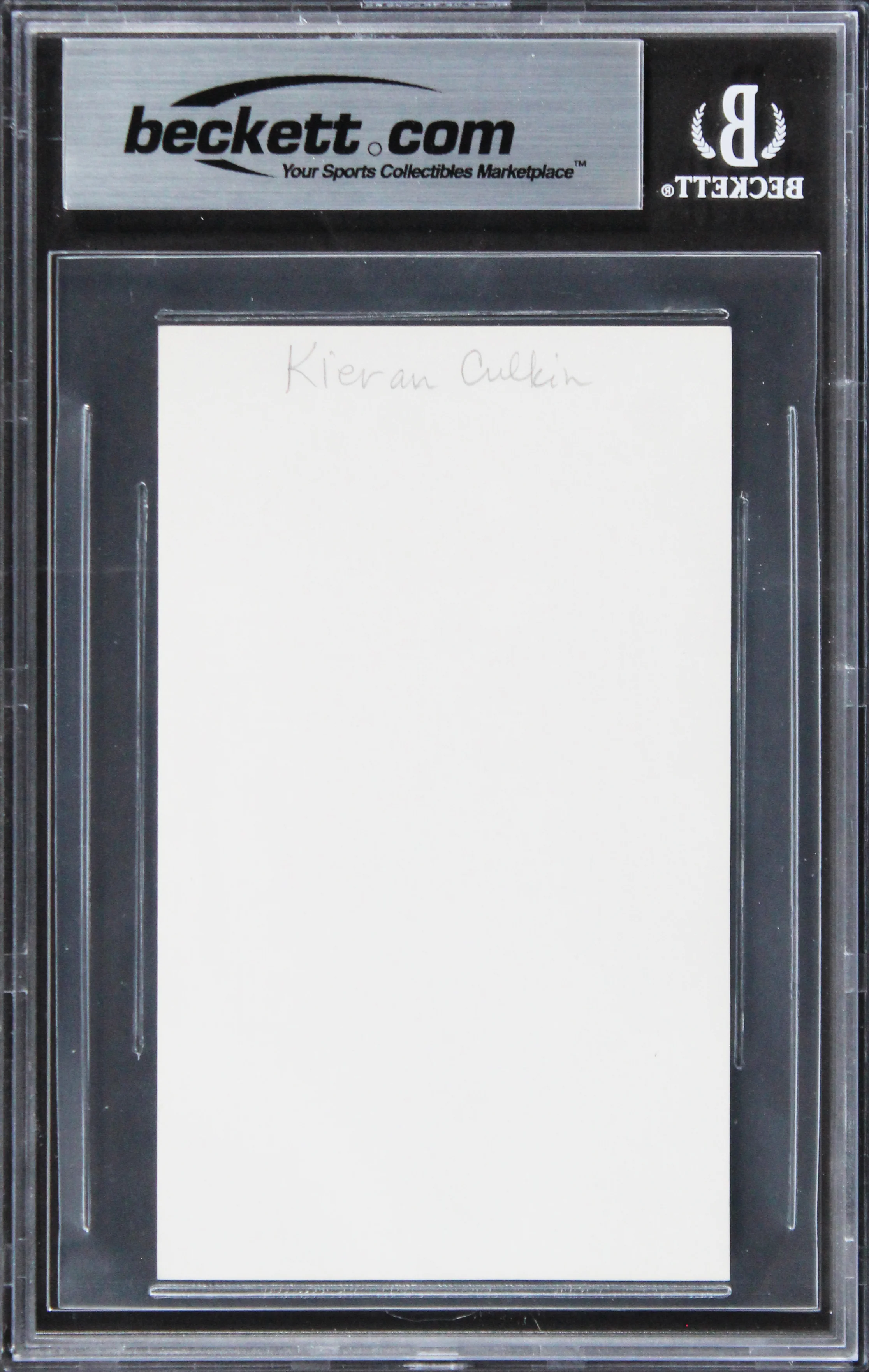 Kieran Culkin Home Alone Authentic Signed 3x5 Index Card BAS Slabbed 1 - Image 3