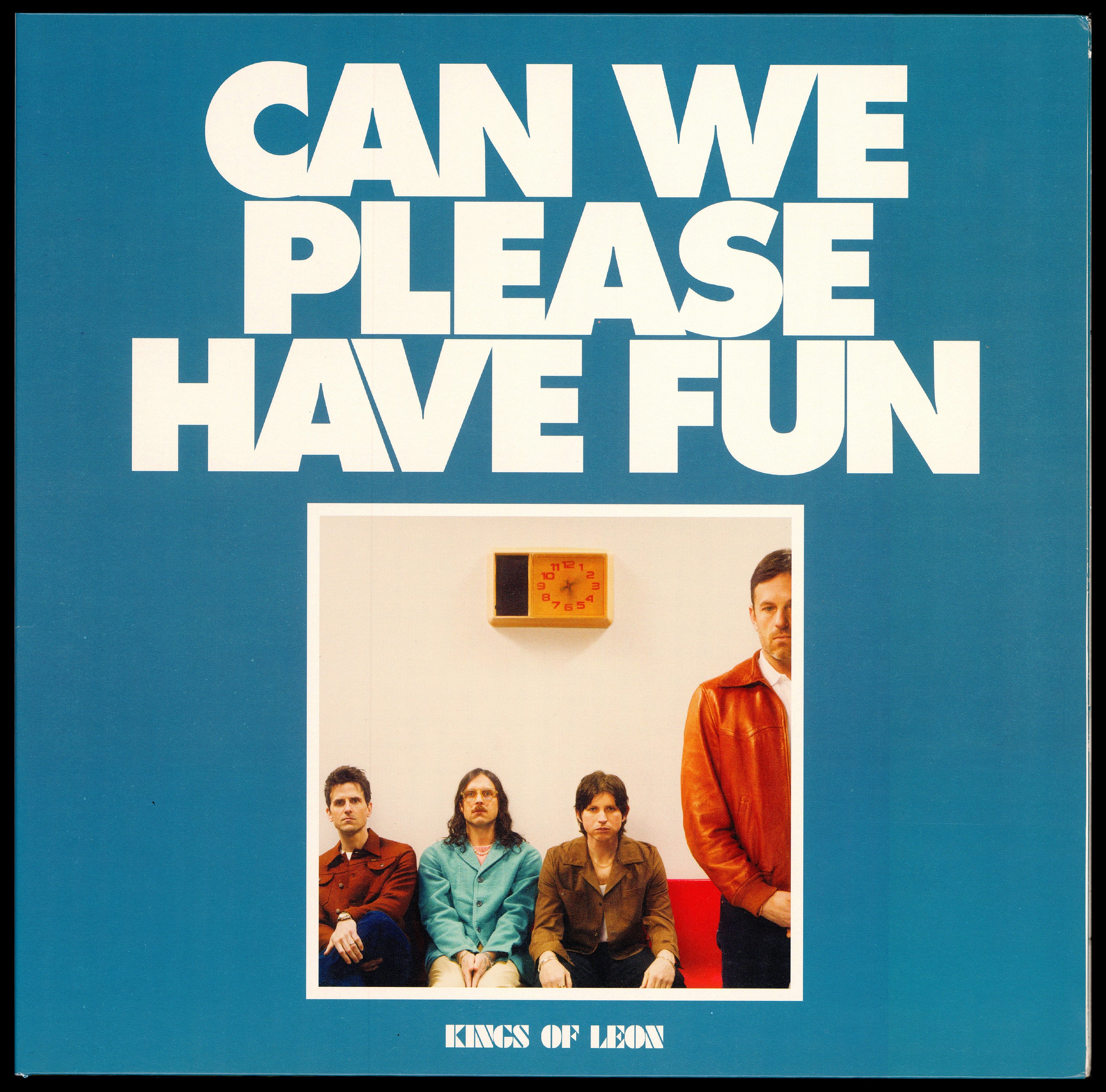 Kings of Leon Autographed 12x24 Poster Insert "All My Wildest Fantasies Are Here" Signed By All 4 Followill Band Members (With Vinyl & Record) Beckett BAS #AE08293 - Image 2