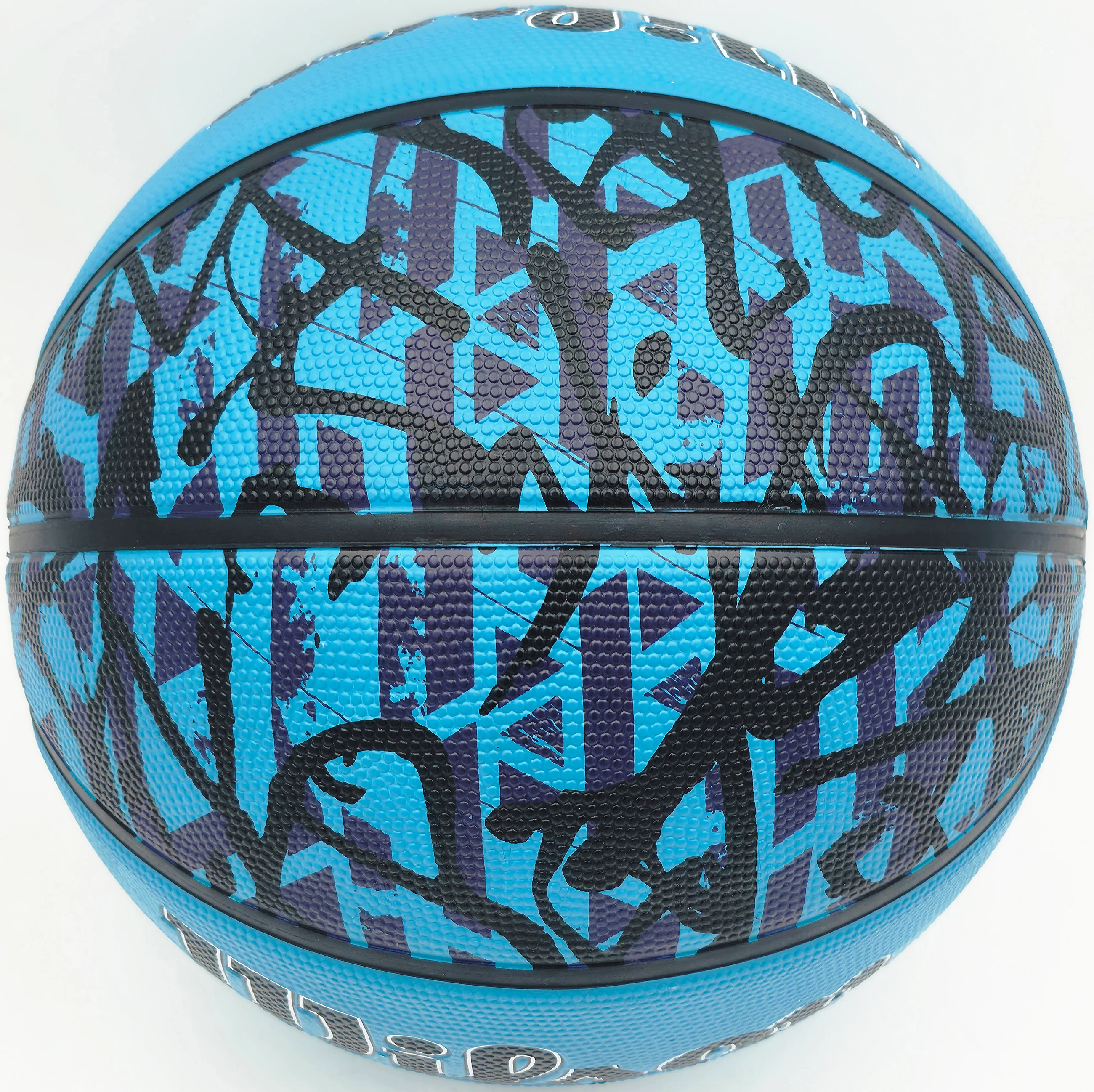 Kon Knueppel Autographed Charlotte Hornets Purple Graffiti Logo Basketball Fanatics Holo Stock #262374 - Image 3
