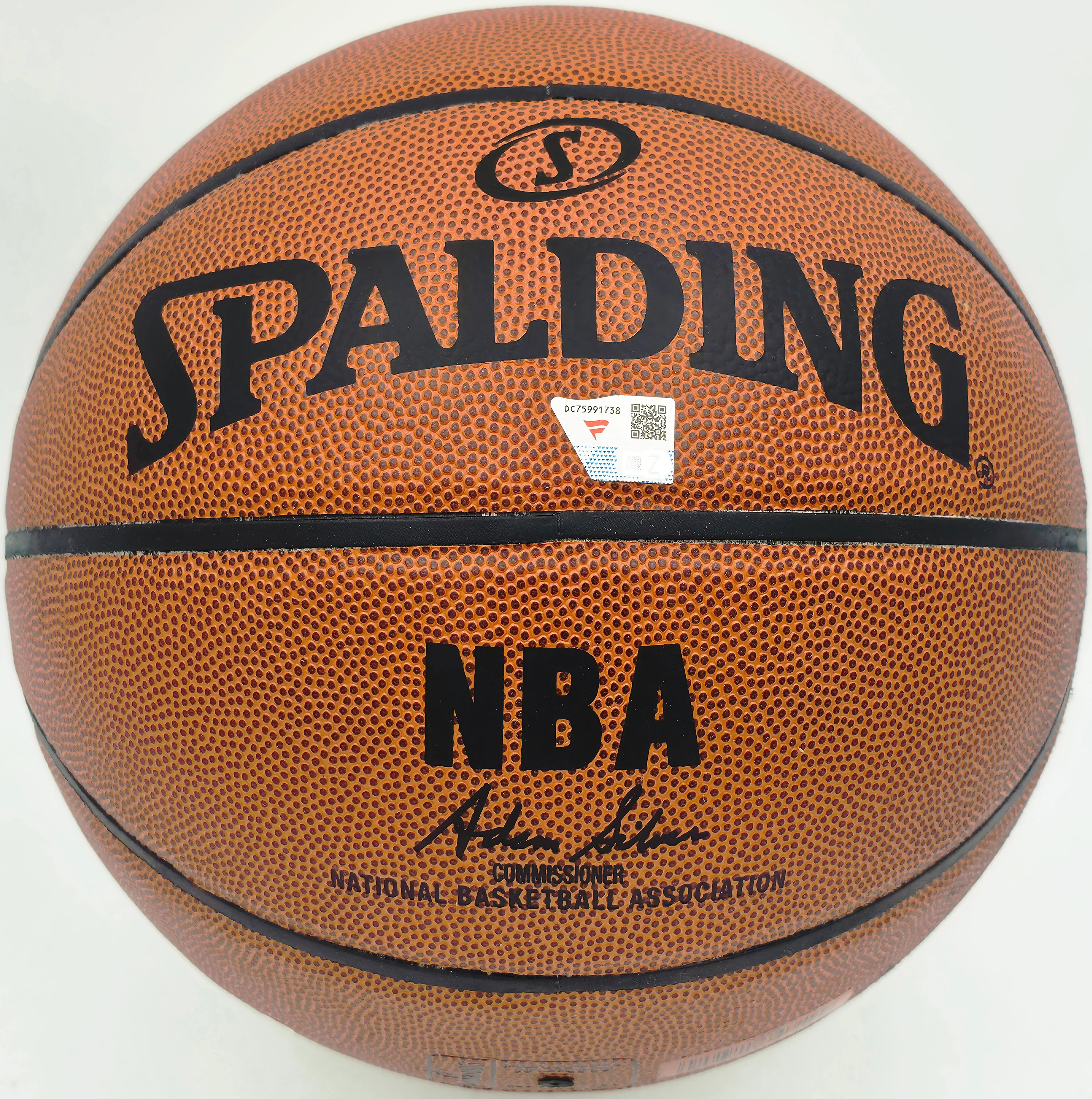 Kon Knueppel Autographed Official Spalding Charlotte Hornets White Logo Basketball Fanatics Holo Stock #262370 - Image 3