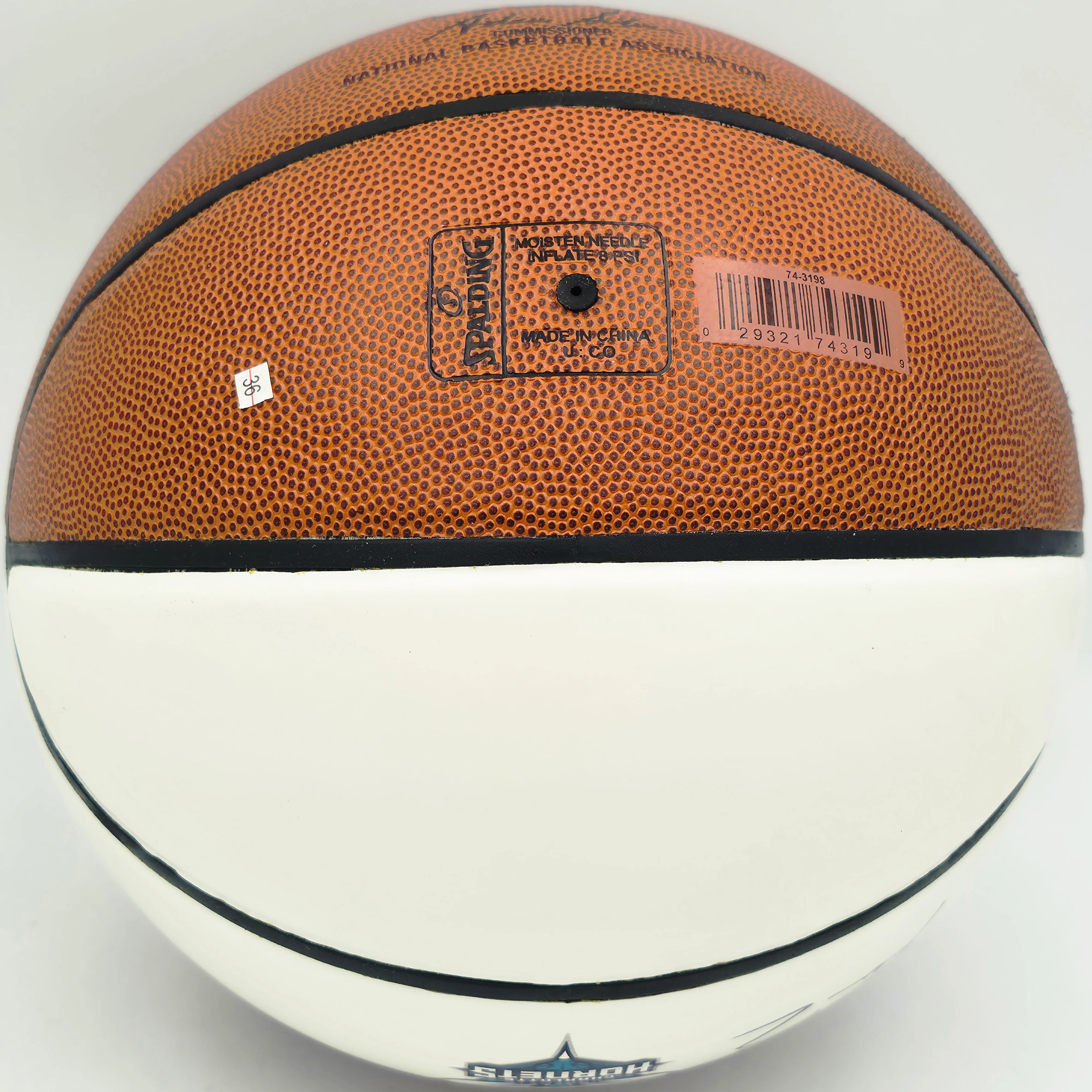Kon Knueppel Autographed Official Spalding Charlotte Hornets White Logo Basketball Fanatics Holo Stock #262370 - Image 4