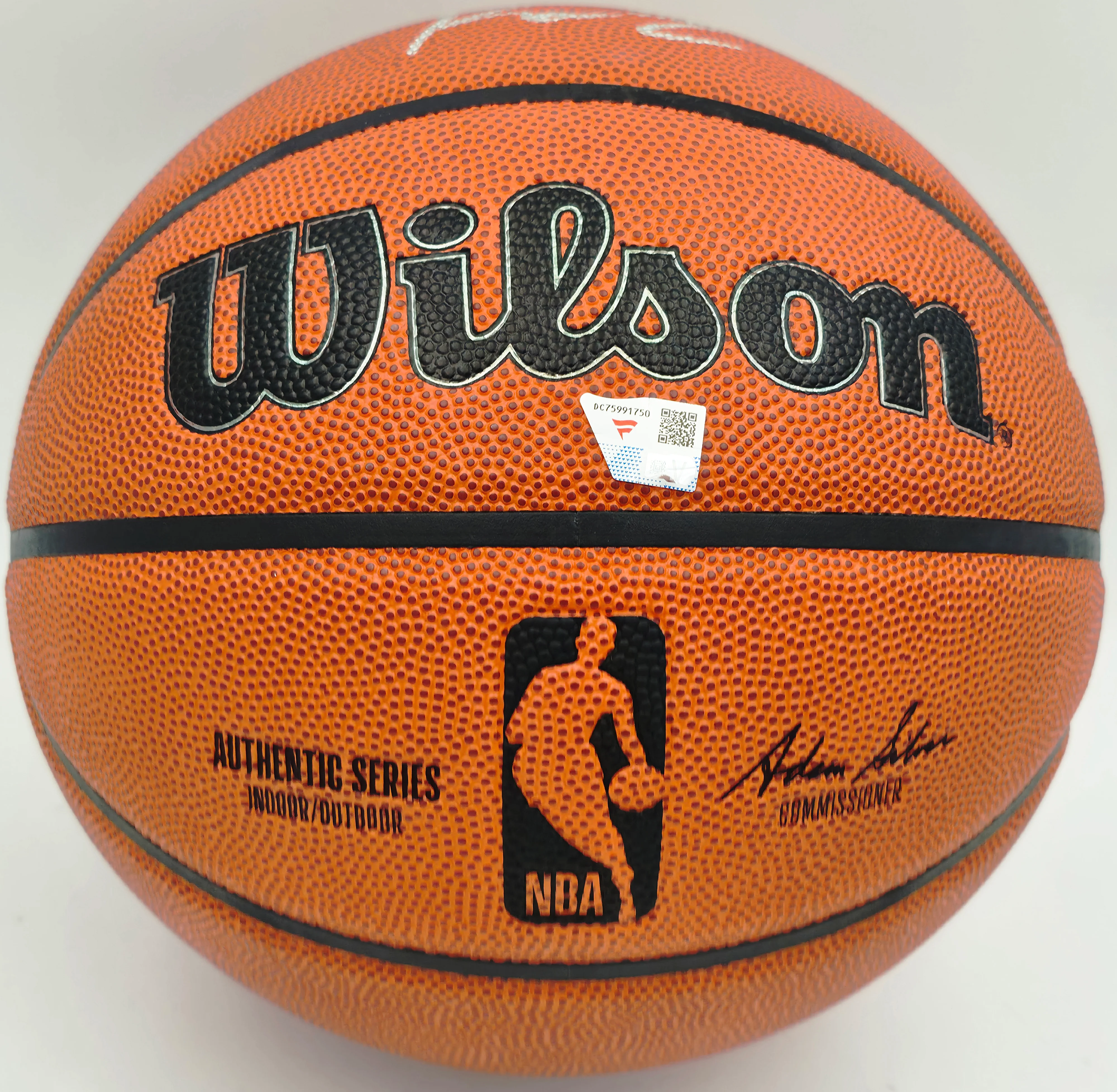 Kon Knueppel Autographed Wilson Authentic Series I/O Basketball Charlotte Hornets Fanatics Holo Stock #262373 - Image 2