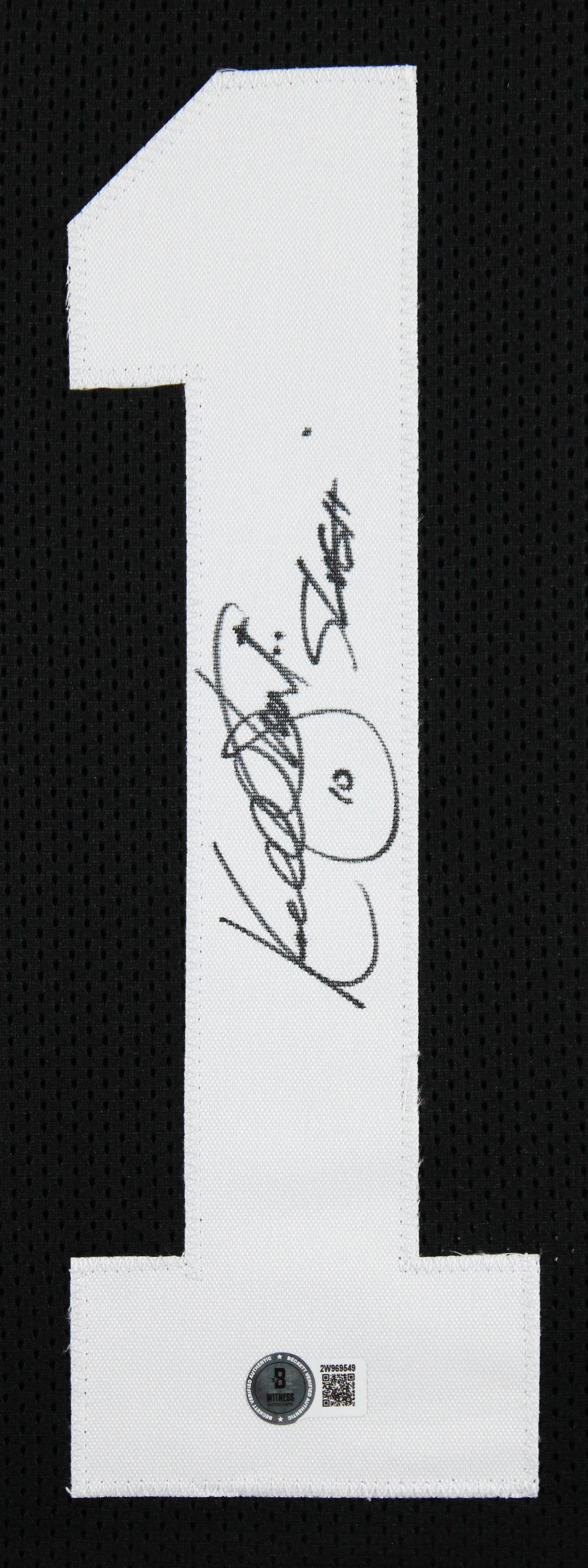 Kordell Stewart "Slash" Signed Black Pro Style Framed Jersey BAS Witnessed - Image 3