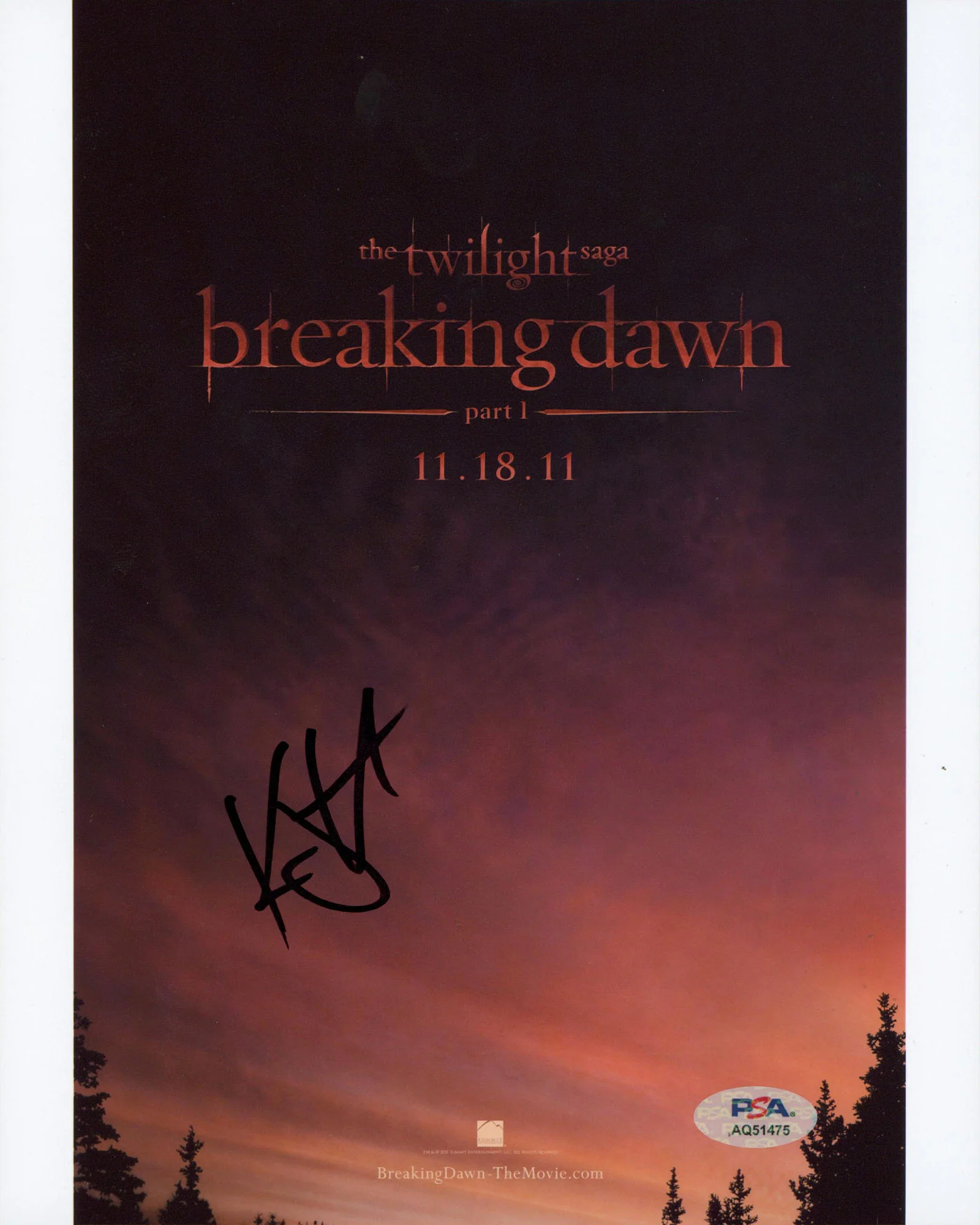 Kristen Stewart Twilight Authentic Signed 8x10 Vertical Photo PSA/DNA #AQ51475 - Image 2
